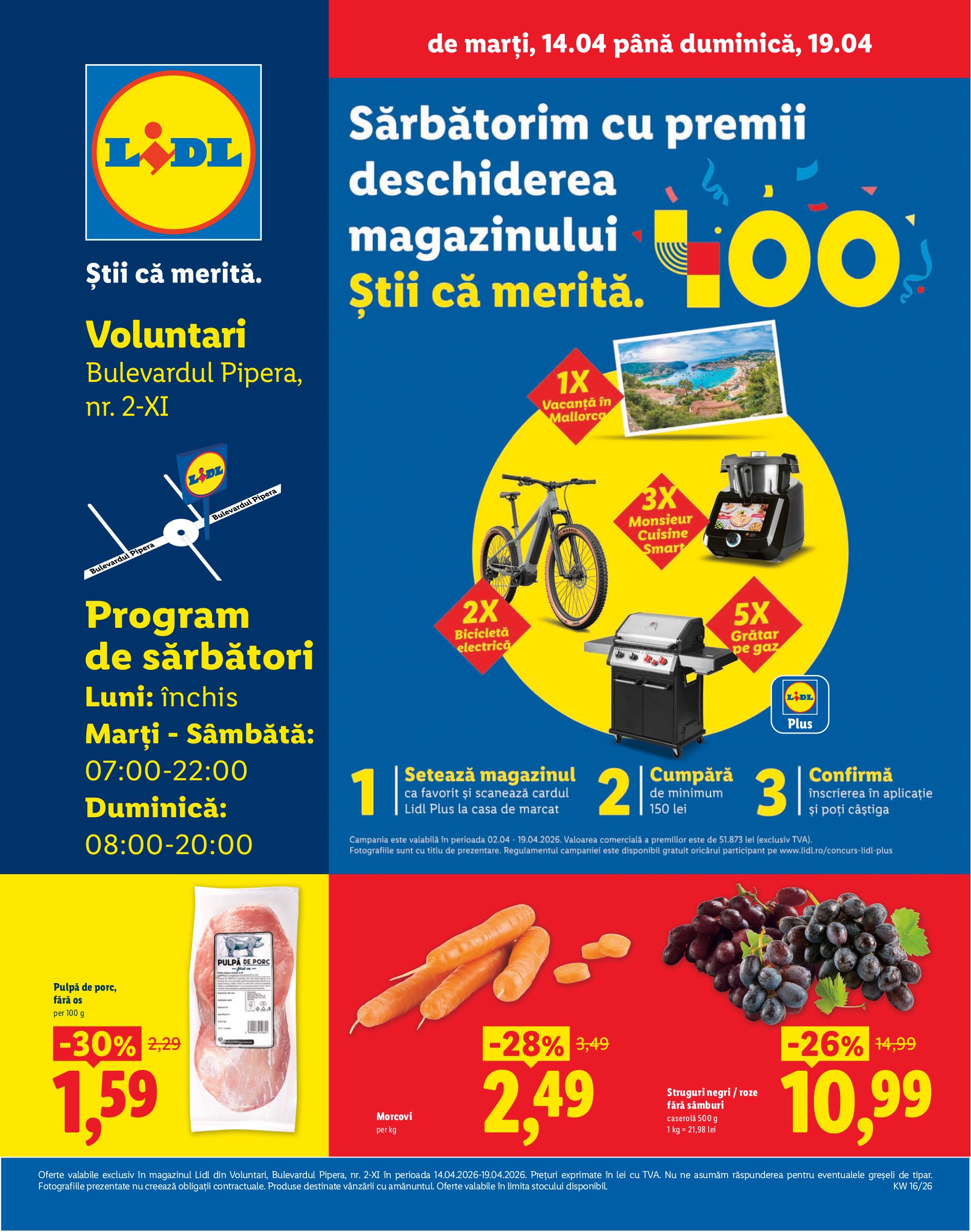Lidl - Voluntari pliante pentru săptămâna viitoare de la marți 14.04.2026 până la duminică 19.04.2026
