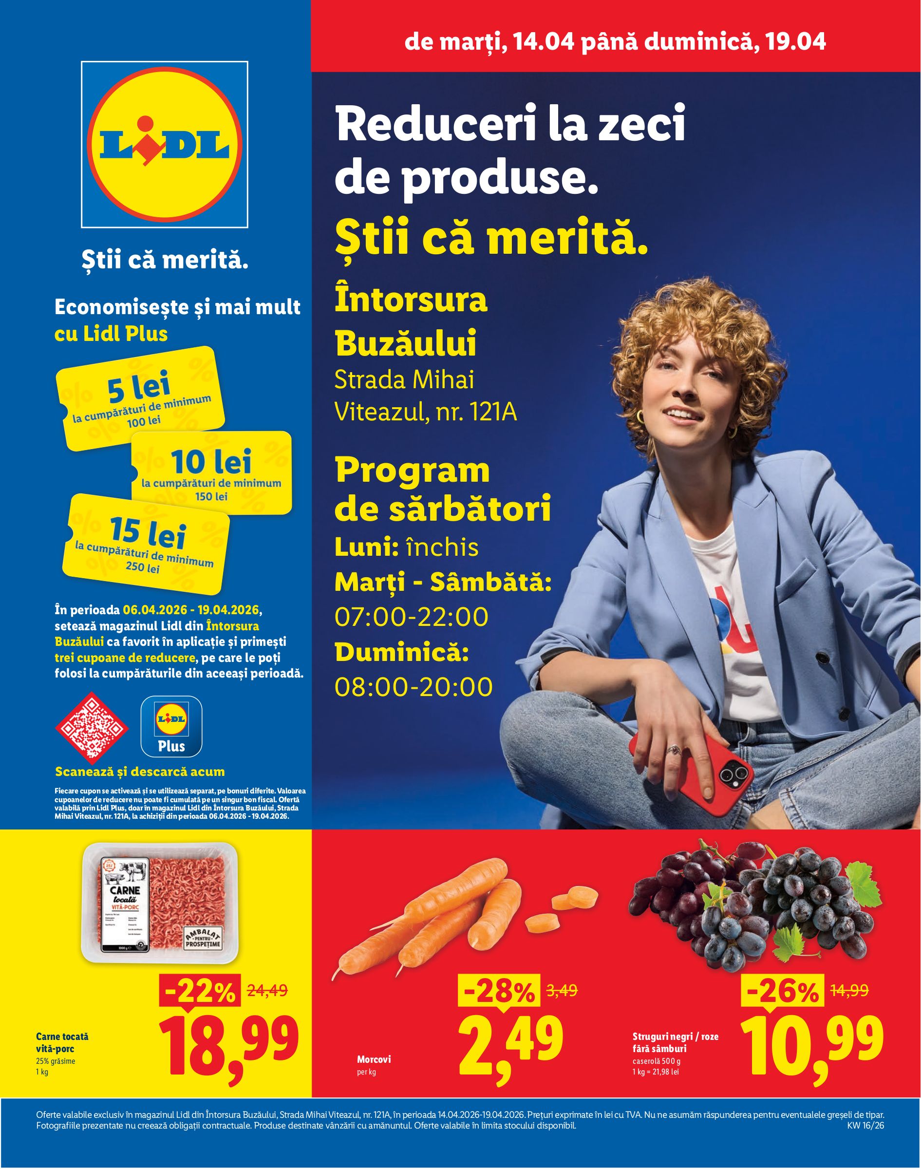 Lidl - Intorsura Buzaului pliante pentru săptămâna viitoare de la marți 14.04.2026 până la duminică 19.04.2026