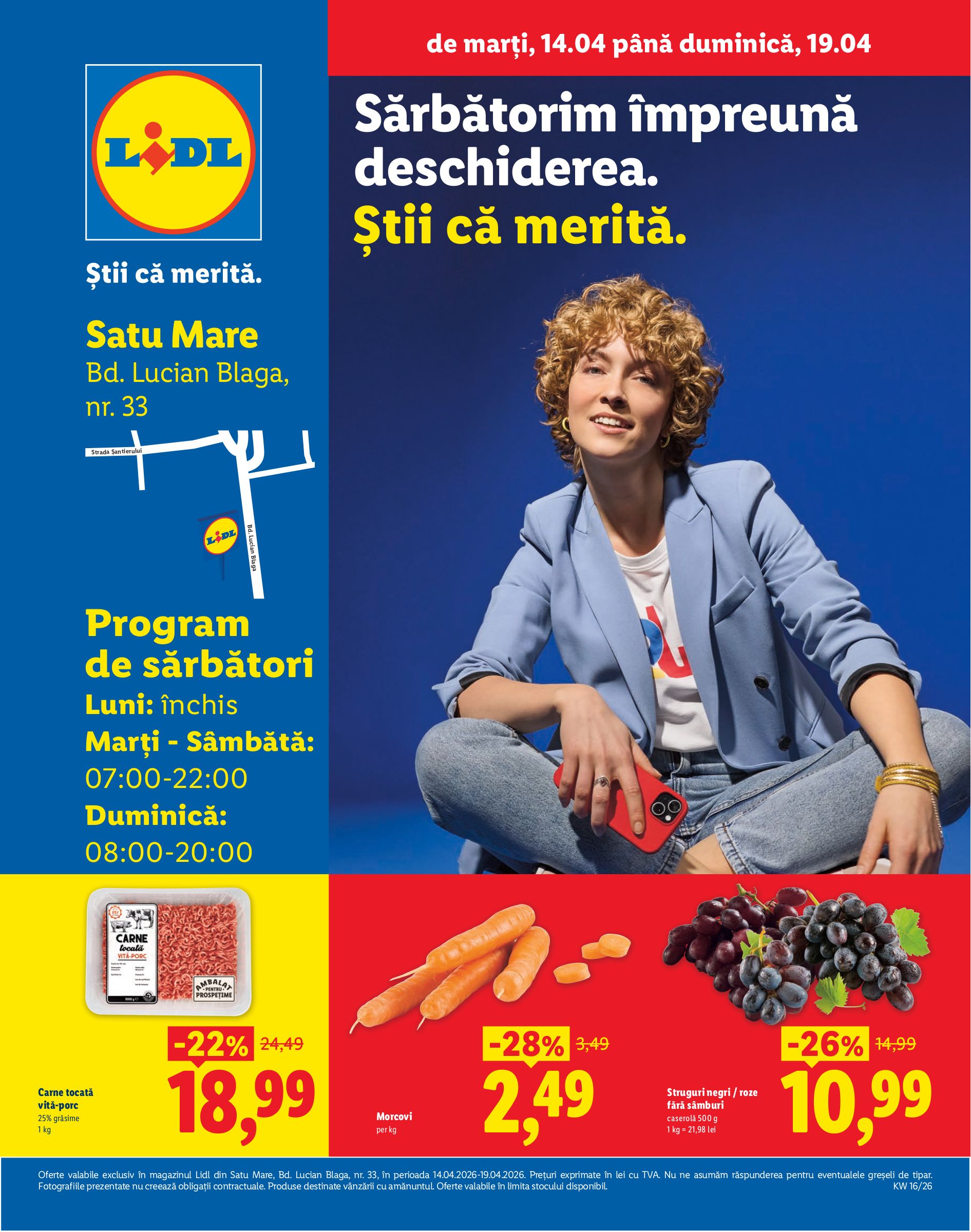 Lidl - Satu Mare pliante pentru săptămâna viitoare de la marți 14.04.2026 până la duminică 19.04.2026