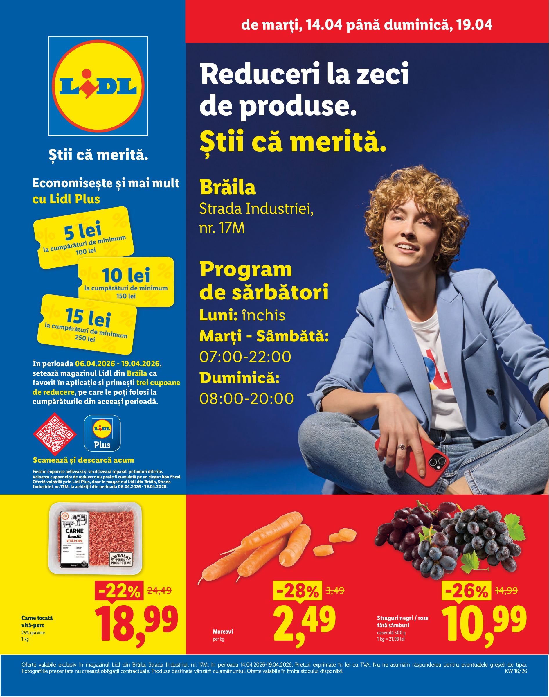 Lidl - Braila pliante pentru săptămâna viitoare de la marți 14.04.2026 până la duminică 19.04.2026