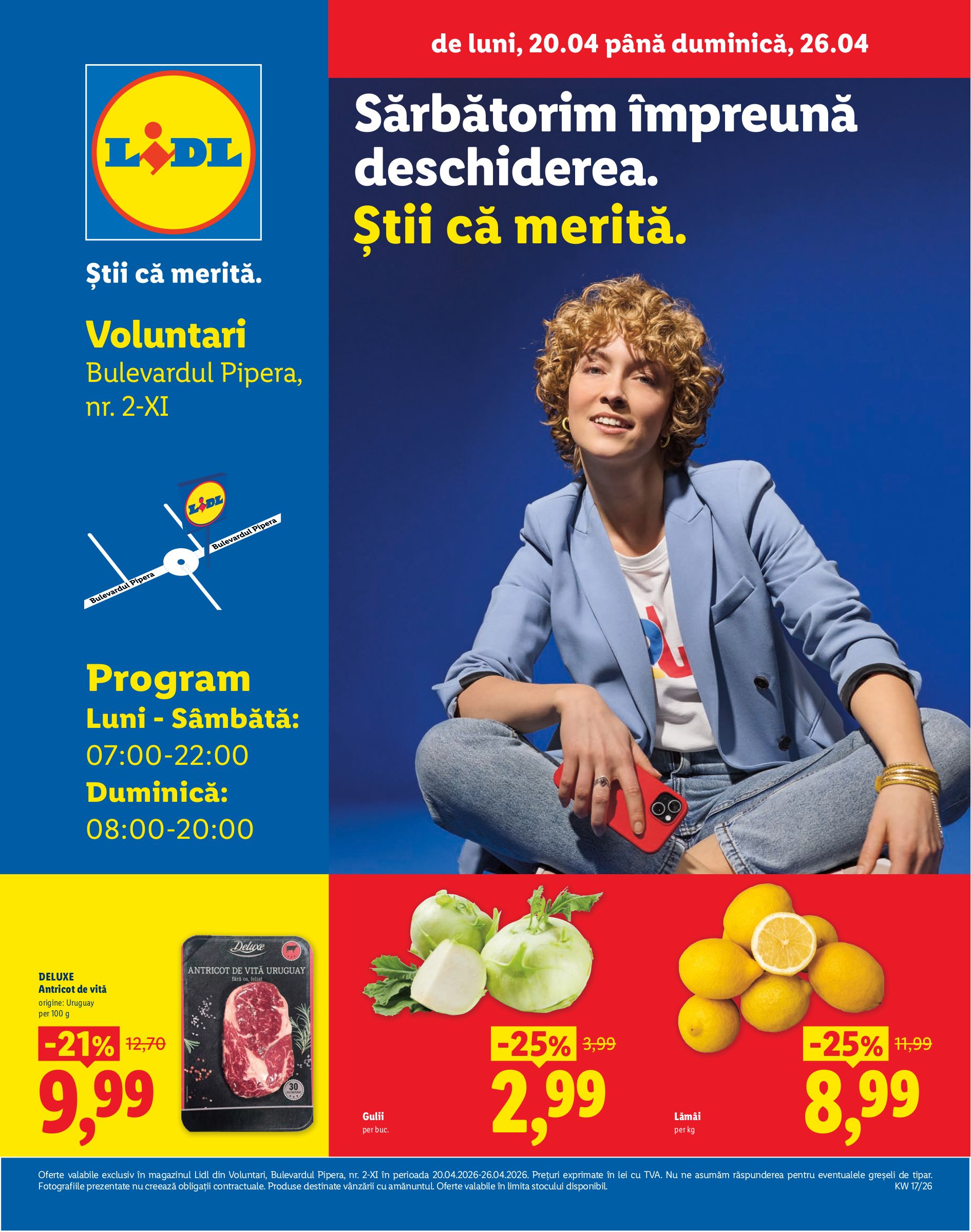 Lidl - Voluntari pliante pentru săptămâna viitoare de la luni 20.04.2026 până la duminică 26.04.2026