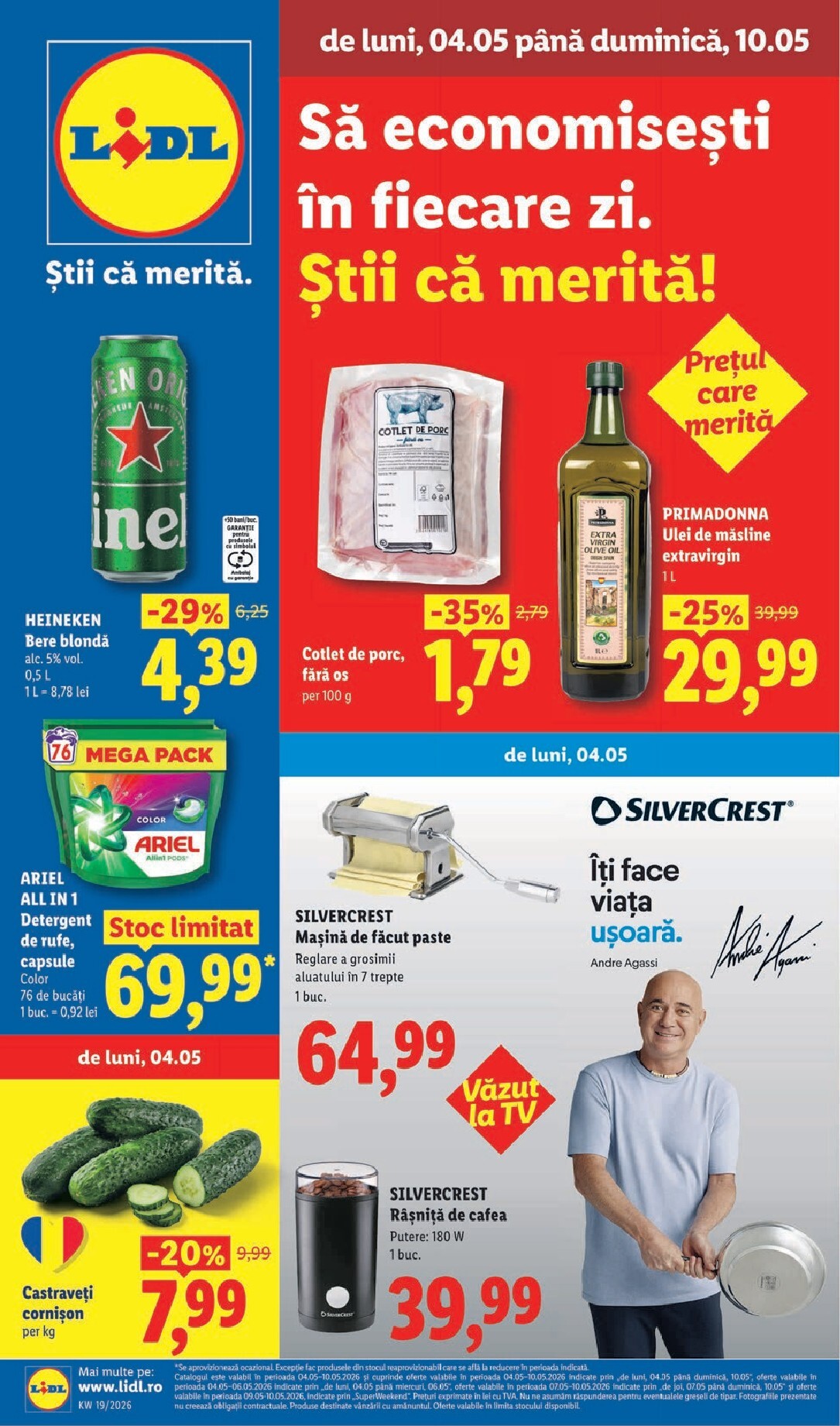 Lidl pliante pentru săptămâna viitoare de la luni 04.05.2026 până la duminică 10.05.2026