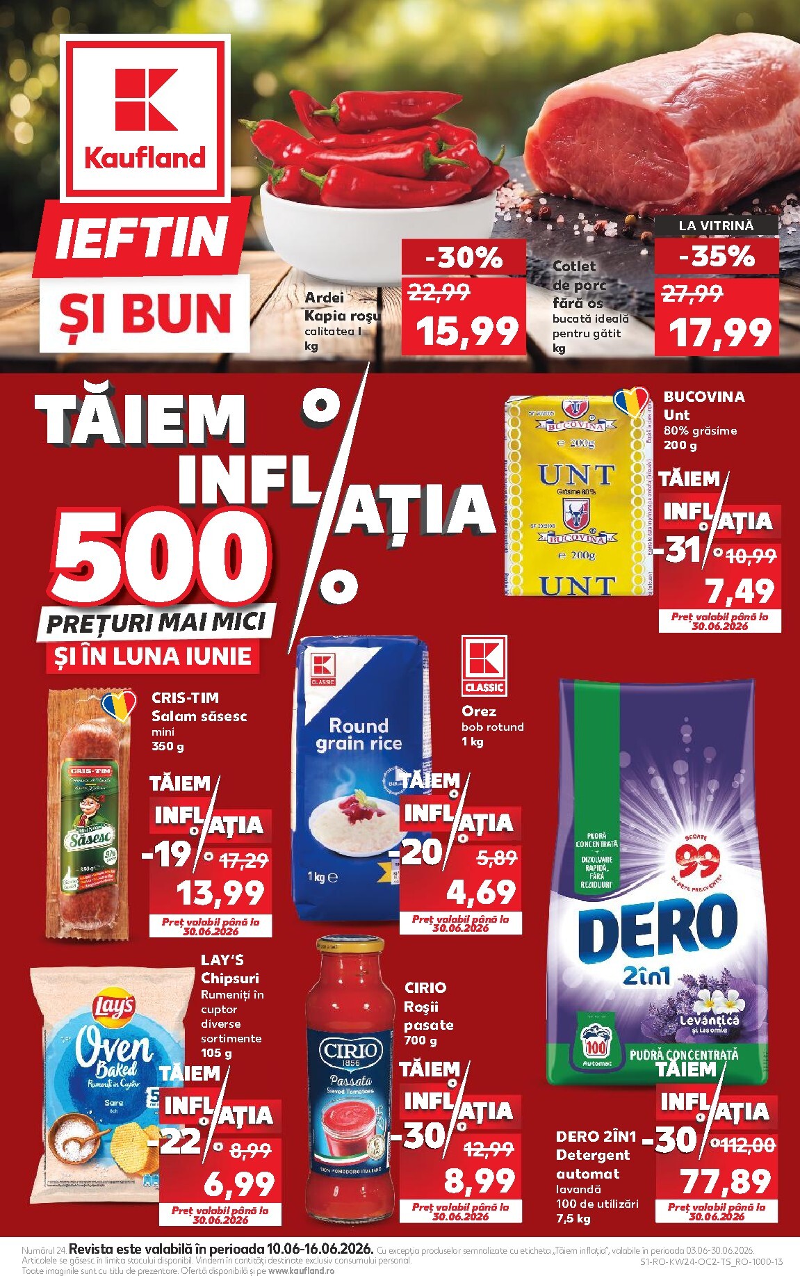 Kaufland pliante pentru săptămâna viitoare de la miercuri 10.06.2026 până la marți 16.06.2026