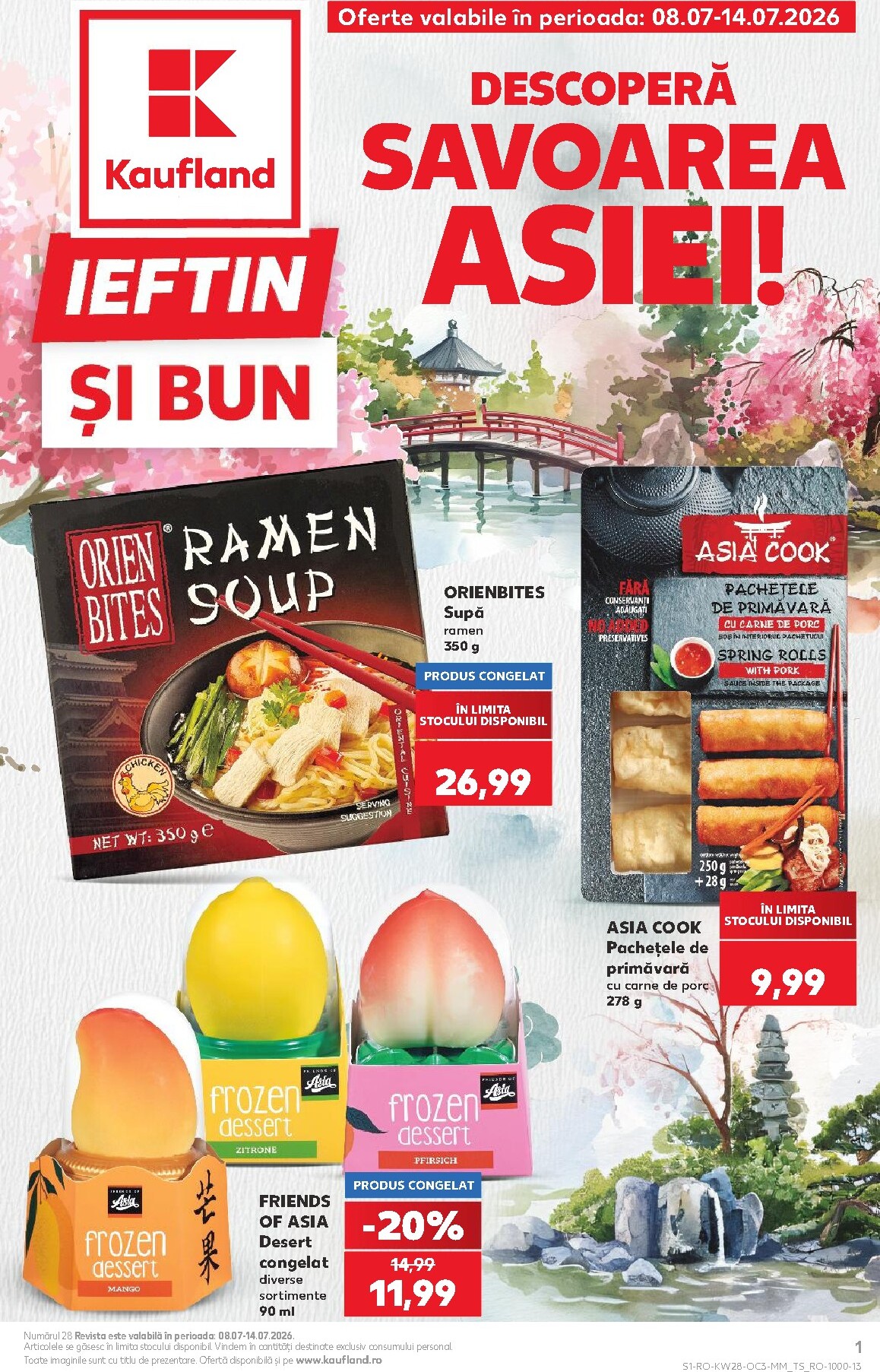 Kaufland pliante pentru săptămâna viitoare de la miercuri 08.07.2026 până la marți 14.07.2026