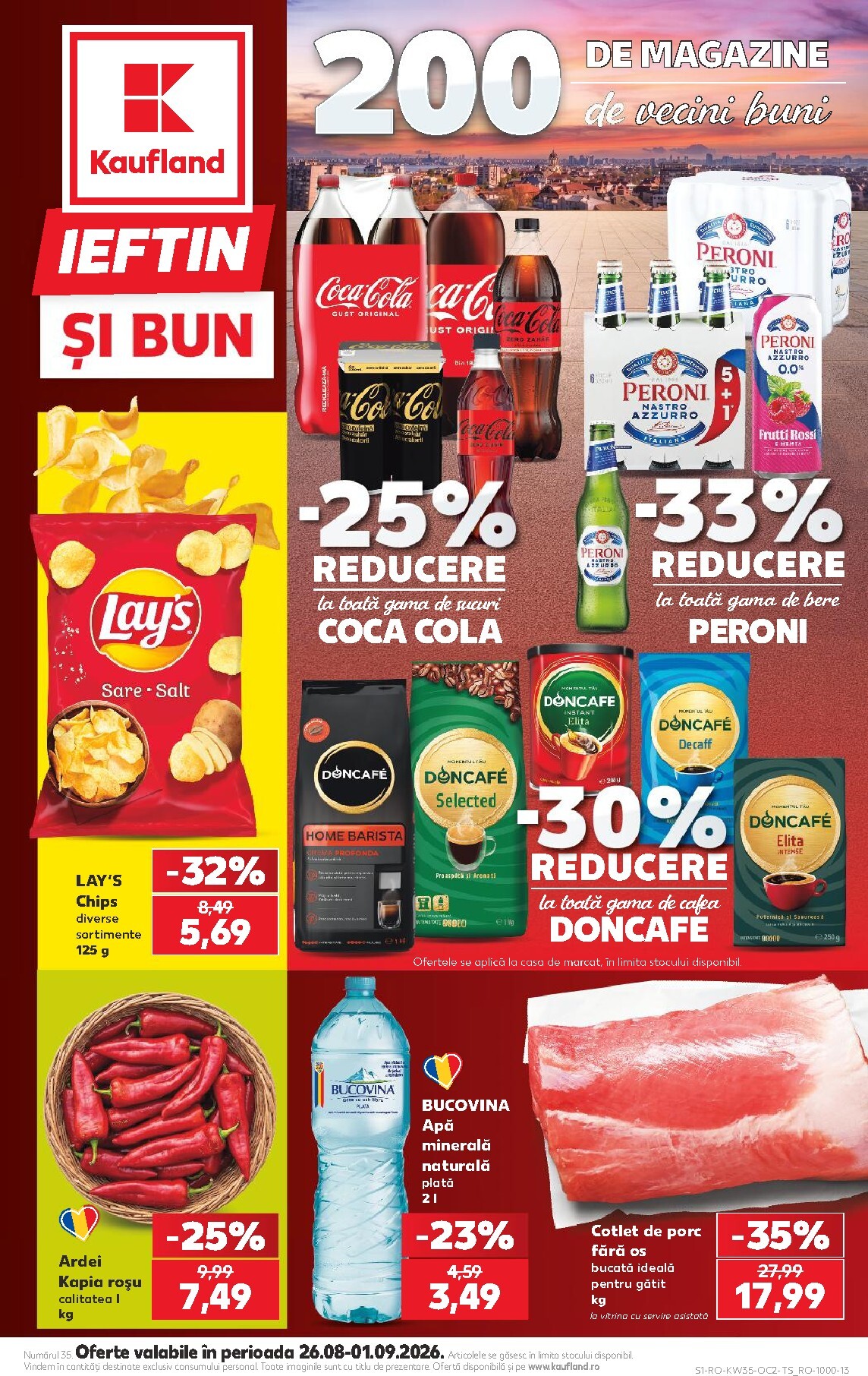Kaufland pliante pentru săptămâna viitoare de la miercuri 26.08.2026 până la marți 01.09.2026
