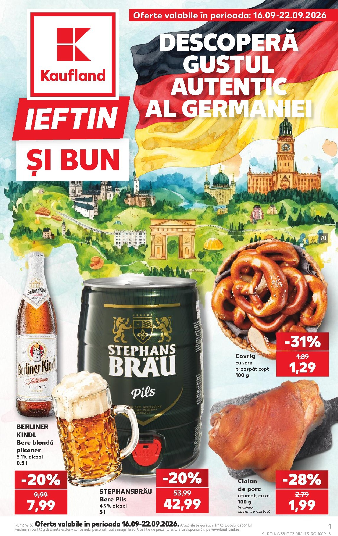 Kaufland - Ieftin si bun pliante pentru săptămâna viitoare de la miercuri 16.09.2026 până la marți 22.09.2026