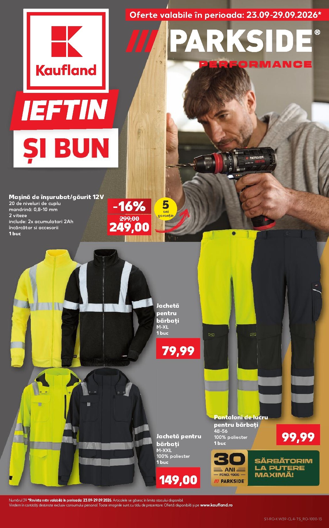 Kaufland pliante pentru săptămâna viitoare de la miercuri 23.09.2026 până la marți 29.09.2026