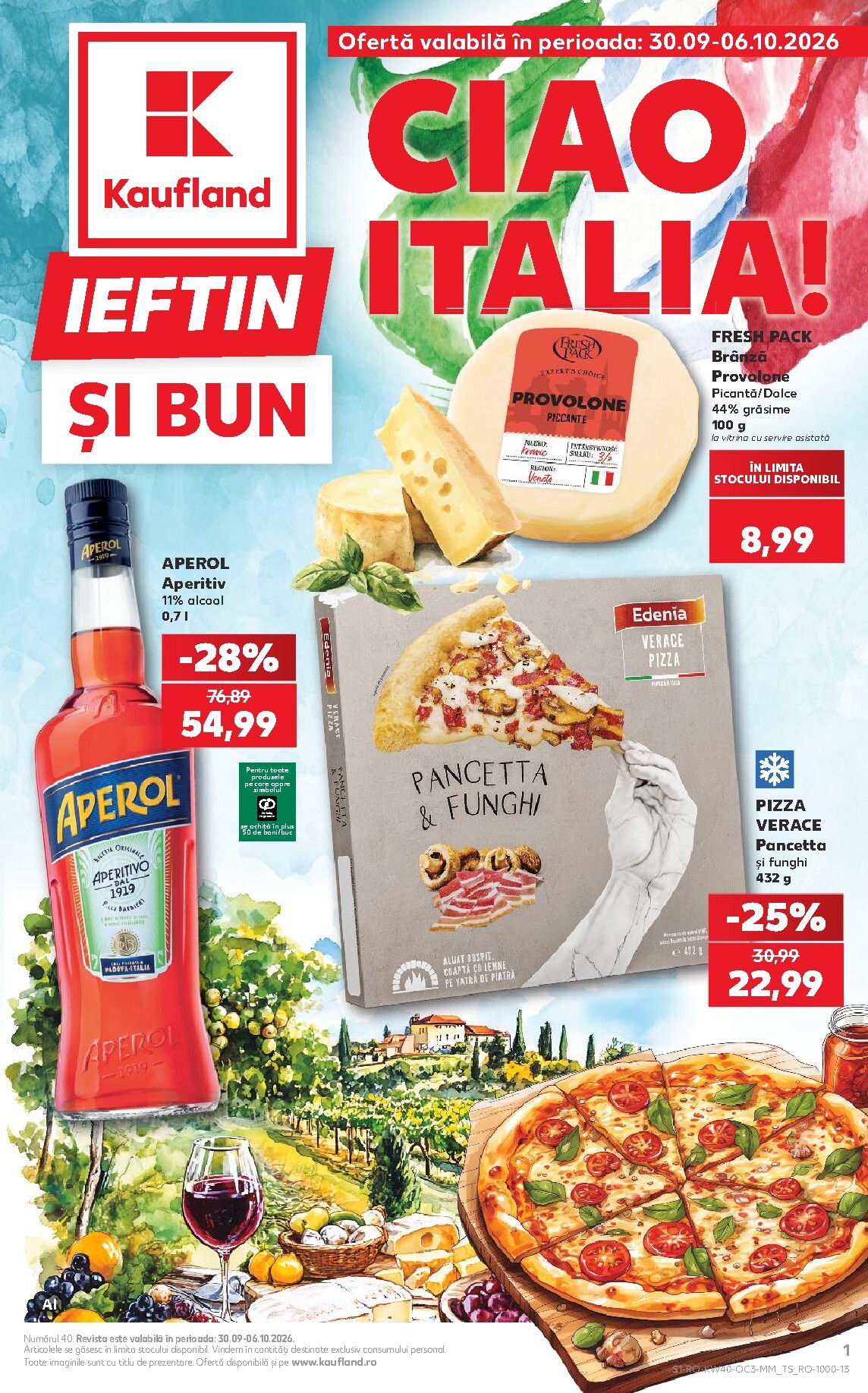 Kaufland - Ciao Italia pliante pentru săptămâna viitoare de la miercuri 30.09.2026 până la marți 06.10.2026