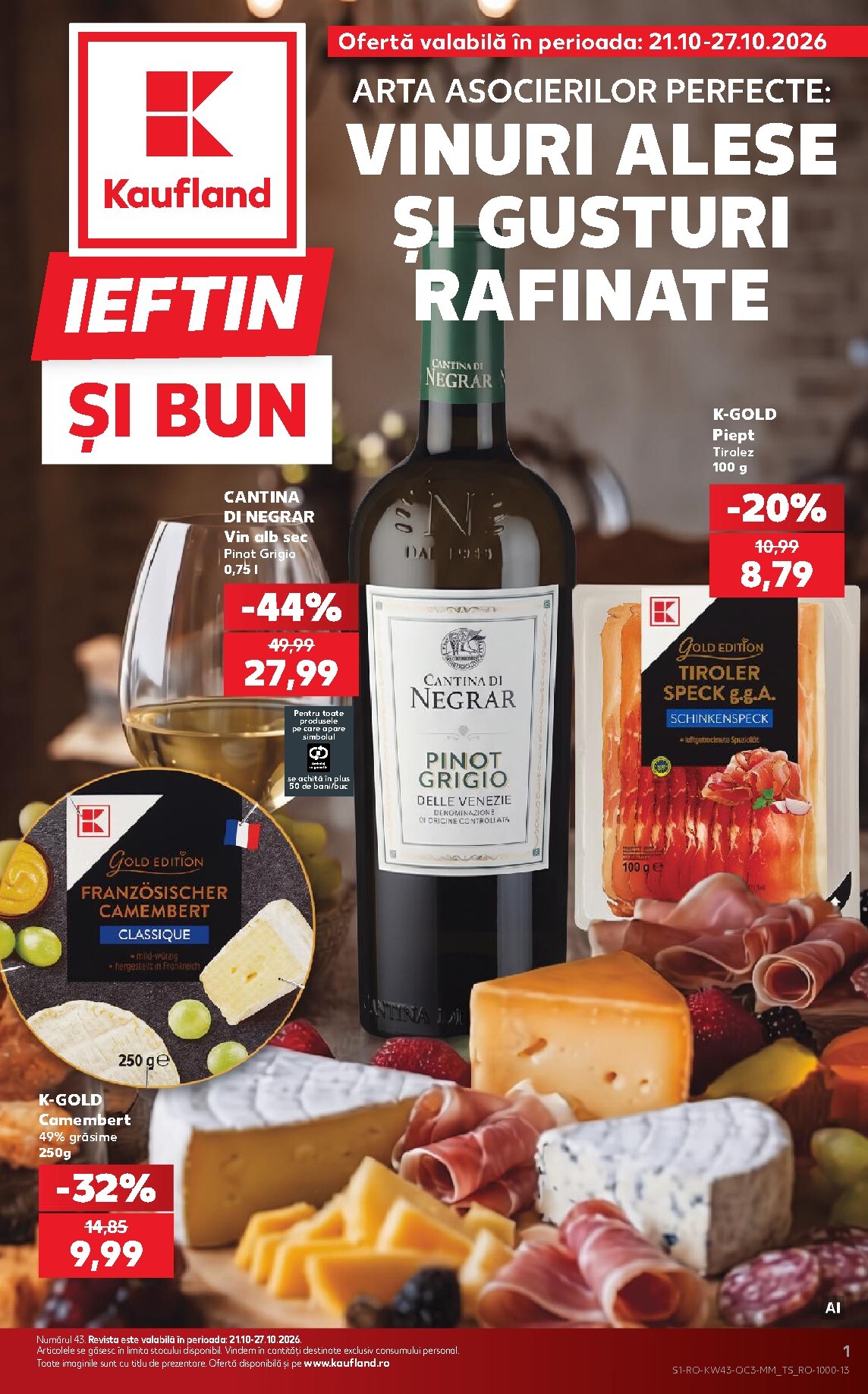 Kaufland - Ieftin si bun pliante pentru săptămâna viitoare de la miercuri 21.10.2026 până la marți 27.10.2026