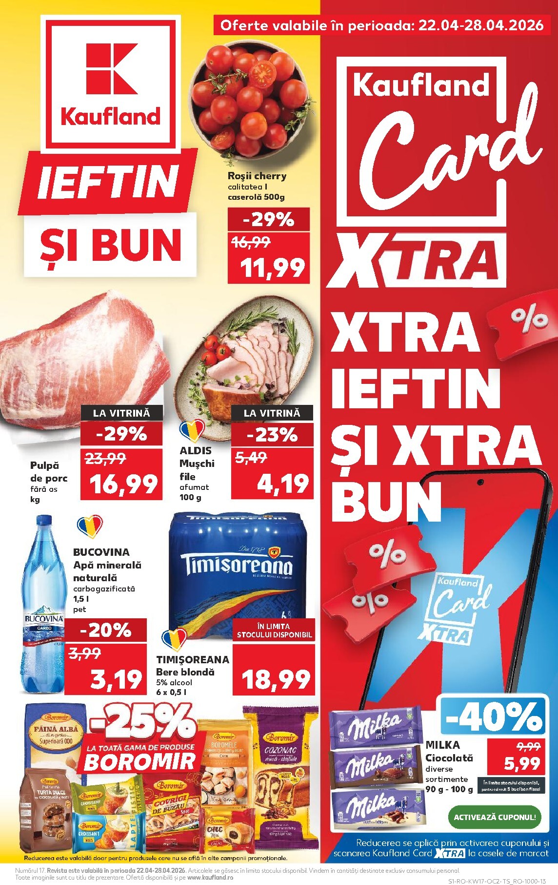 Kaufland pliante pentru săptămâna viitoare de la miercuri 22.04.2026 până la marți 28.04.2026