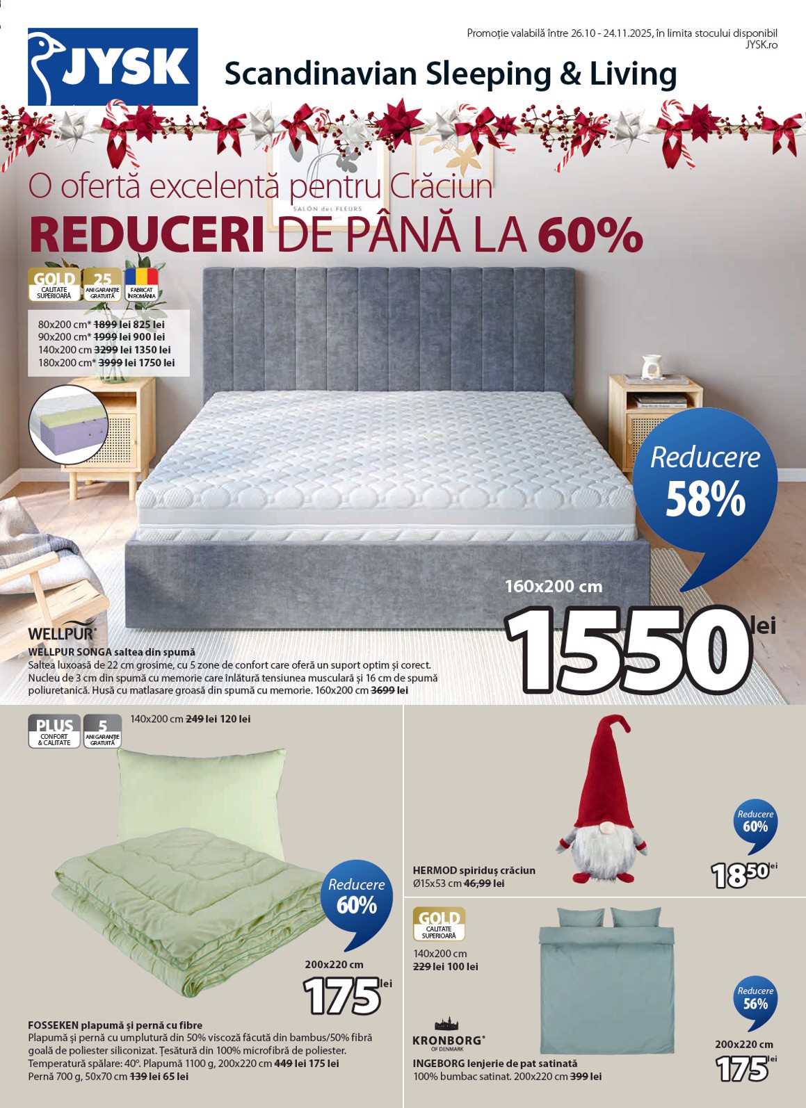 Catalog JYSK online – oferte valabile din 26.10.