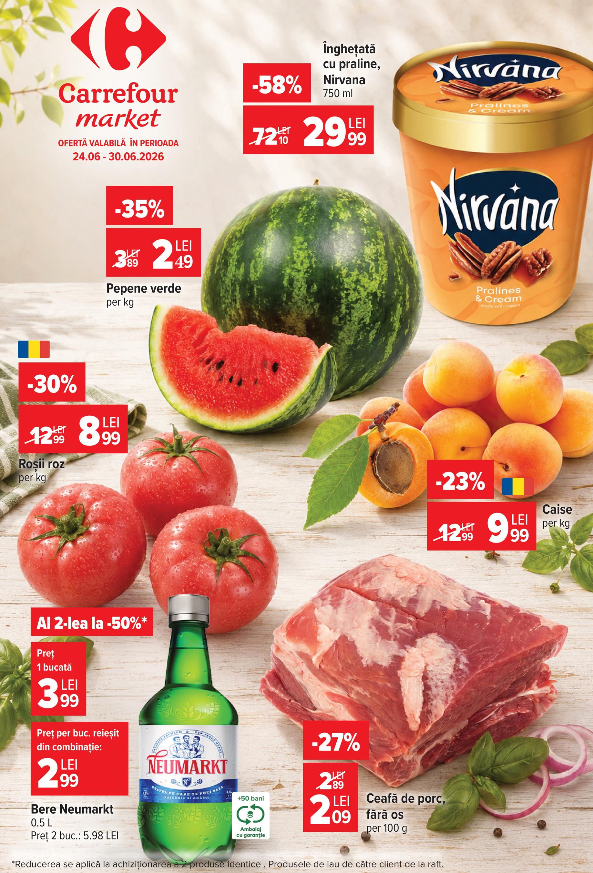 Brosura Carrefour Market valabilă de la miercuri 24.06.2026 până la marți 30.06.2026