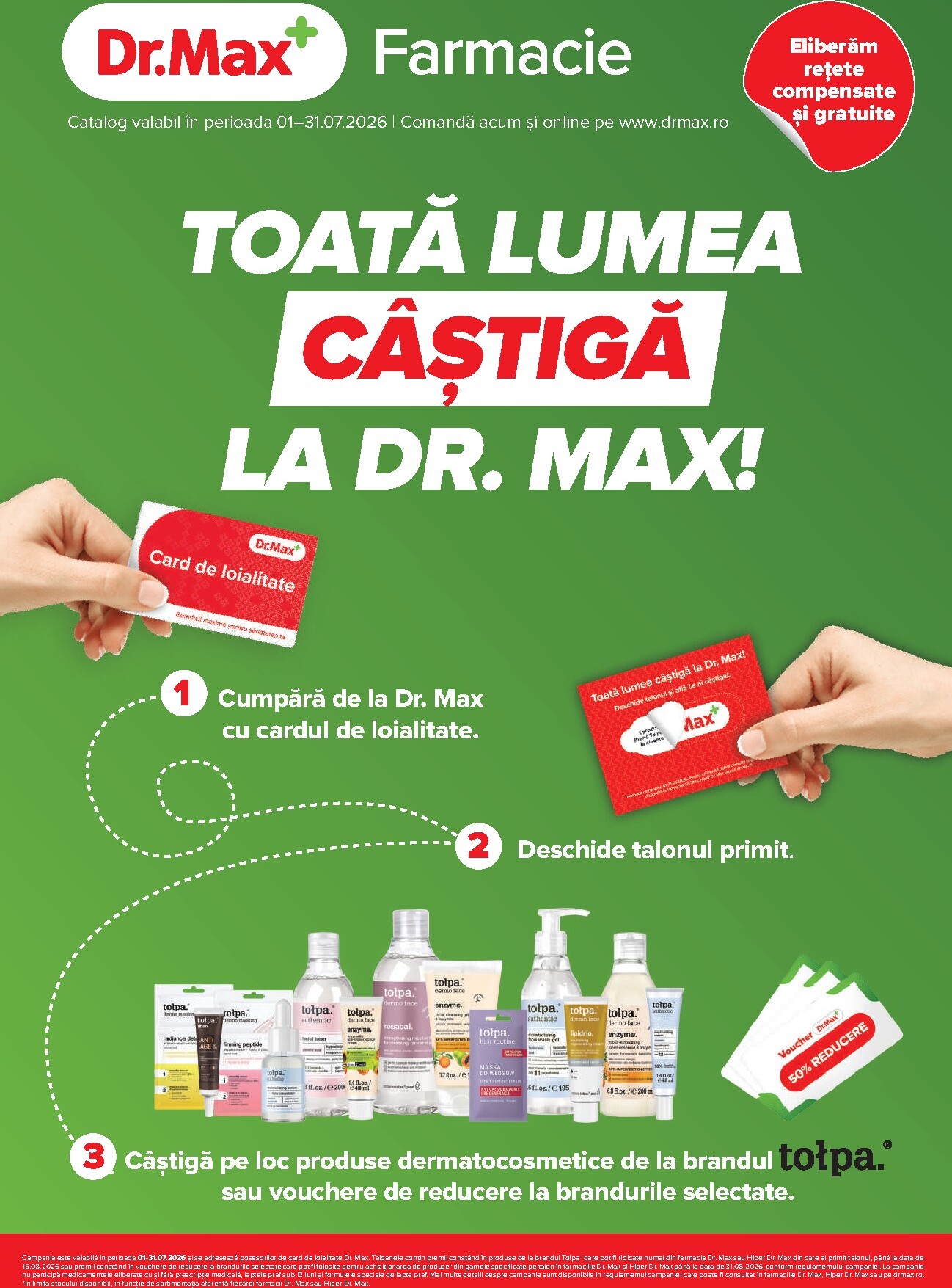 Brosura Dr. Max - Farmacie valabilă de la miercuri 01.07.2026 până la vineri 31.07.2026