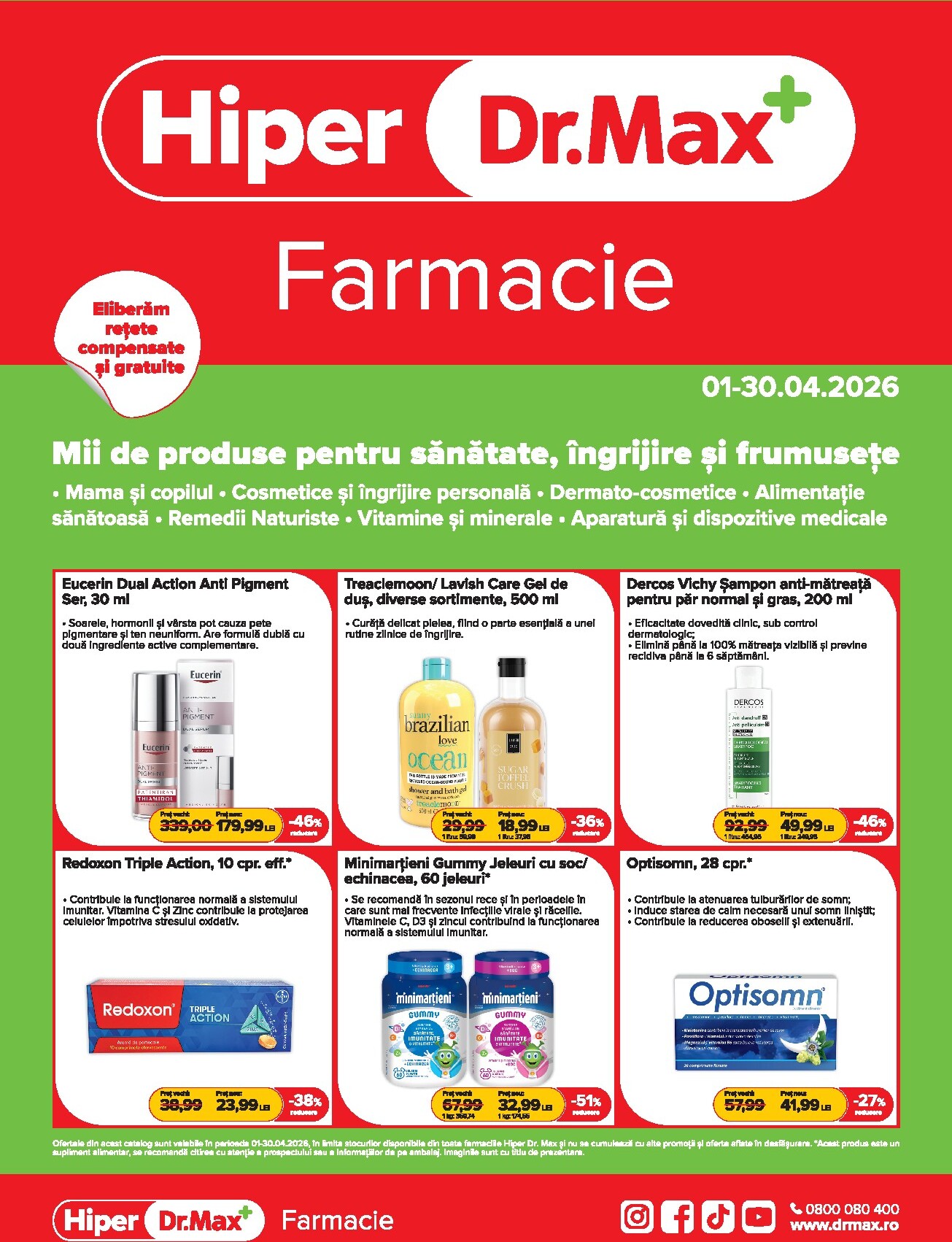 Catalog Dr. Max - Hiper Farmacie online – oferte valabile din 01.04.2026