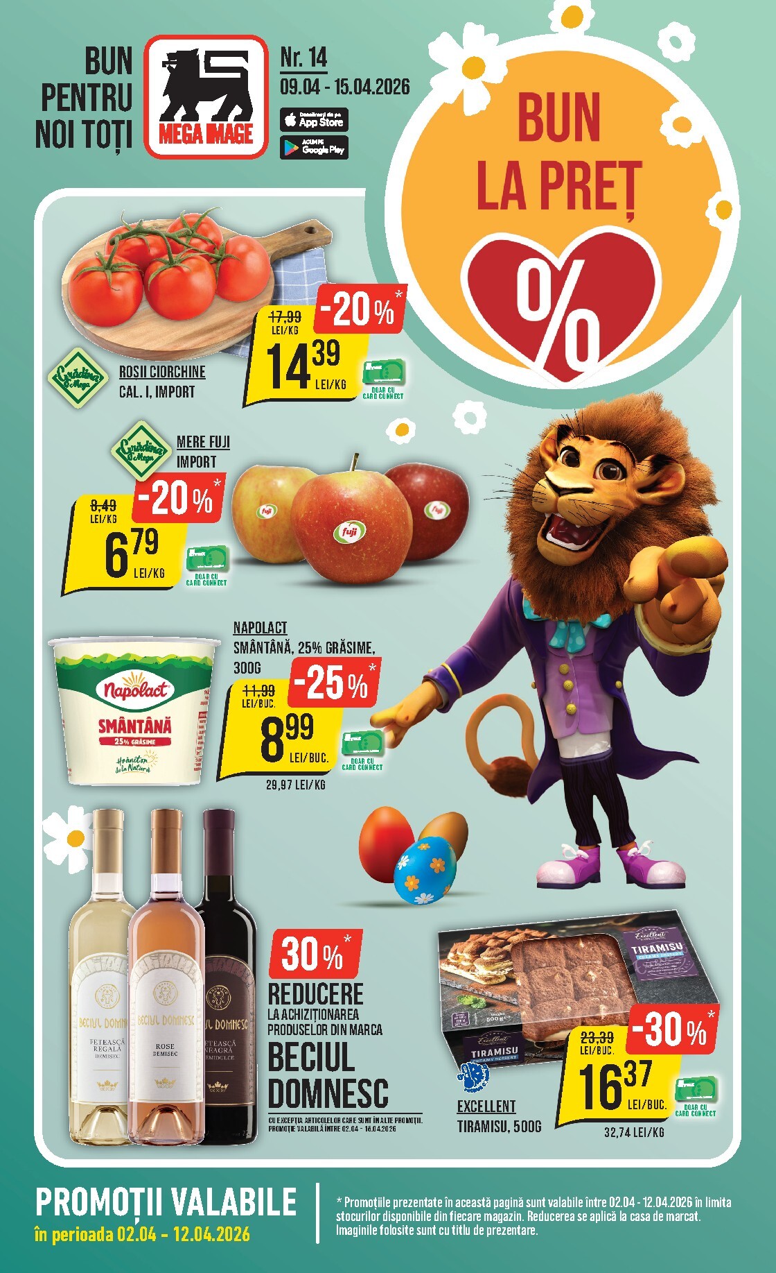 Pliantele viitoare Mega Image valabil de la joi 09.04.2026 până la miercuri 15.04.2026