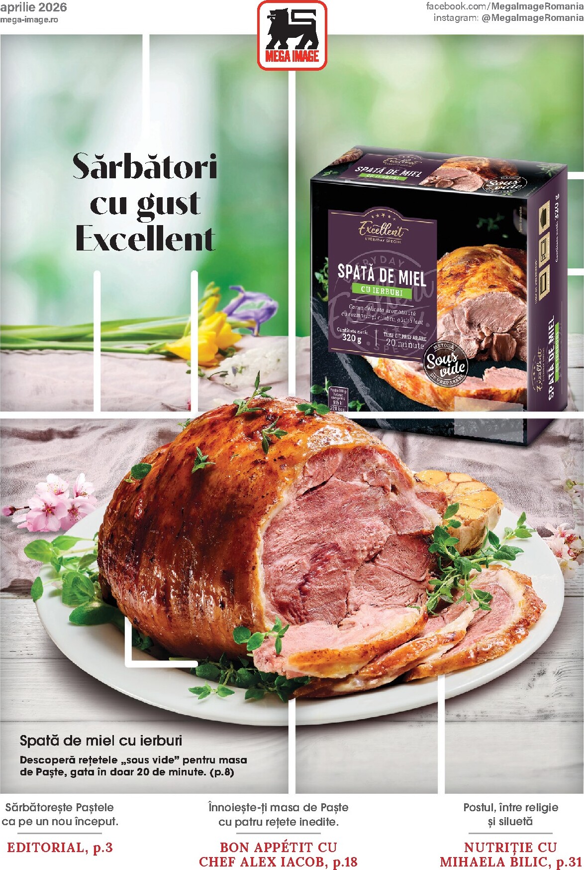 Brosura Mega Image - Aprilie valabilă de la miercuri 01.04.2026 până la joi 30.04.2026