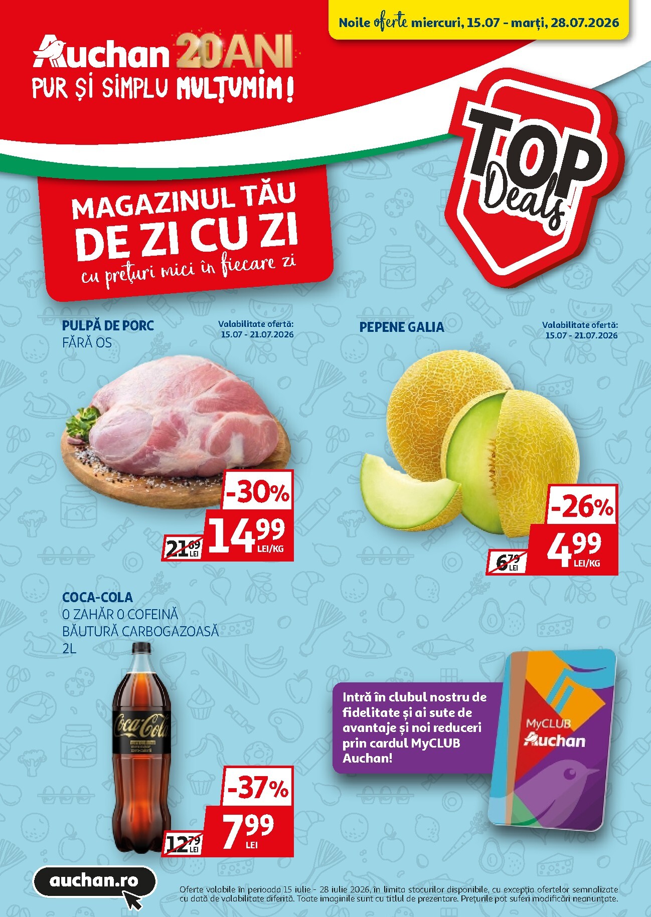 Brosura Auchan valabilă de la miercuri 15.07.2026 până la marți 28.07.2026