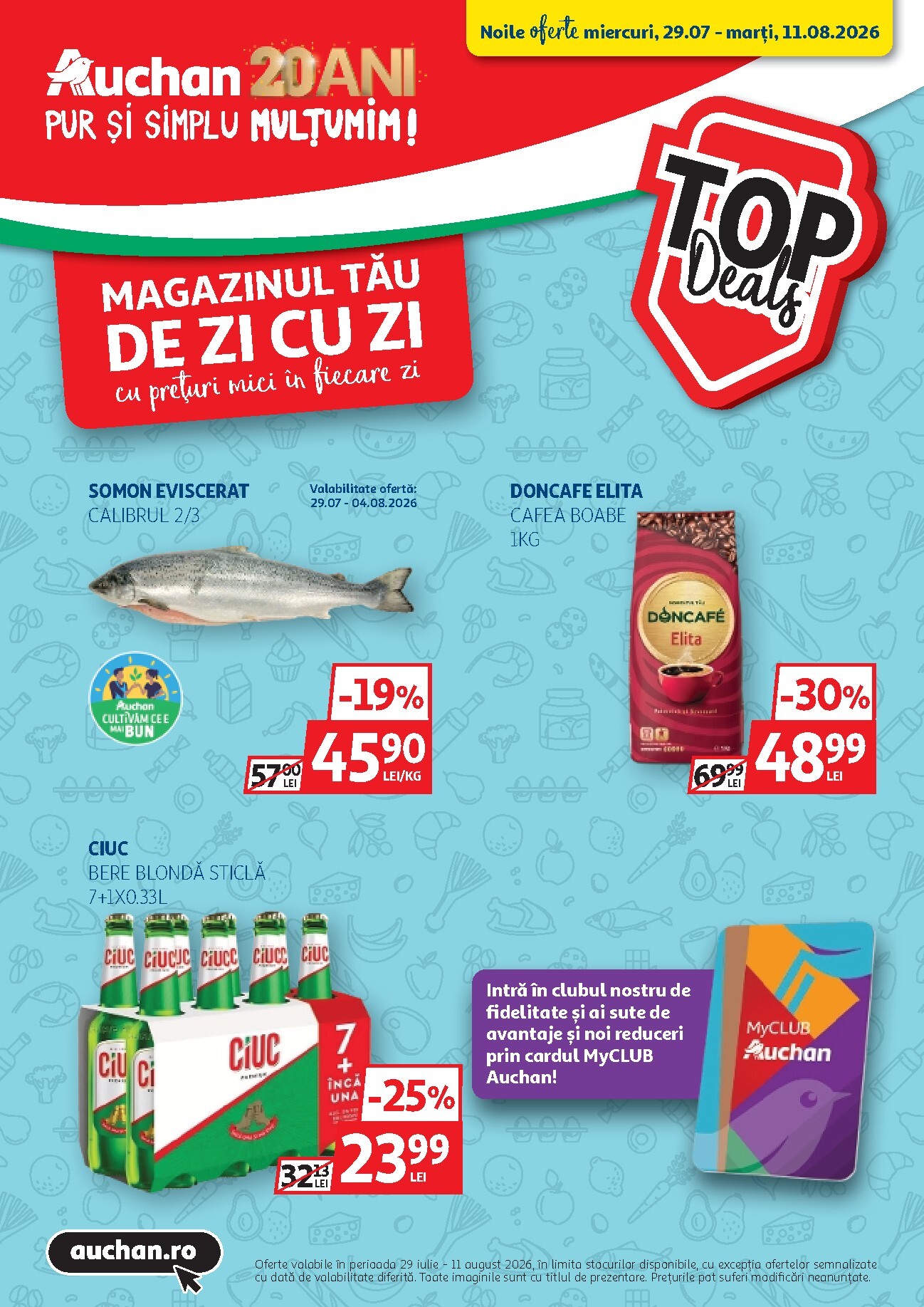 Pliantele viitoare Auchan valabil de la miercuri 29.07.2026 până la marți 11.08.2026