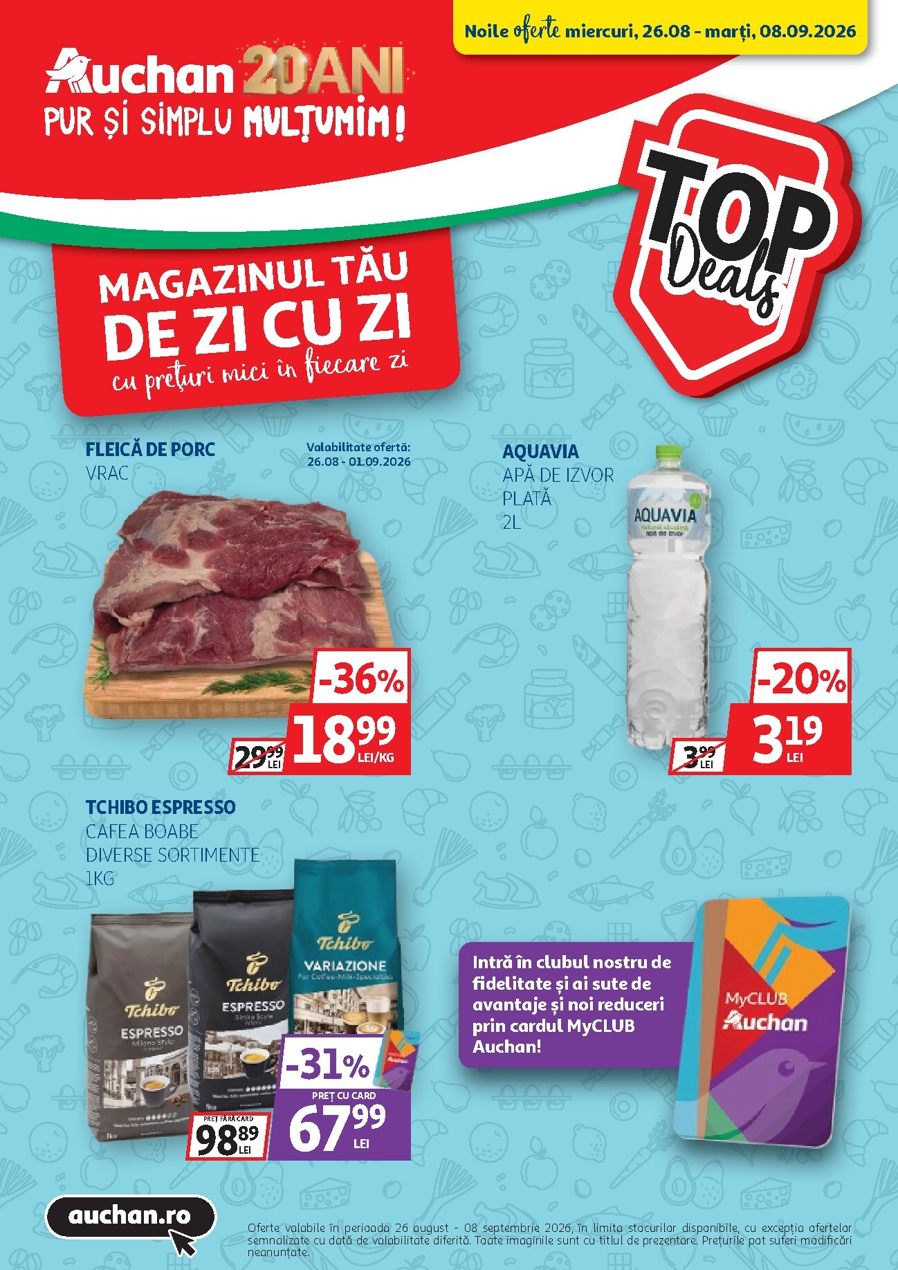 Pliantele viitoare Auchan valabil de la miercuri 26.08.2026 până la marți 08.09.2026