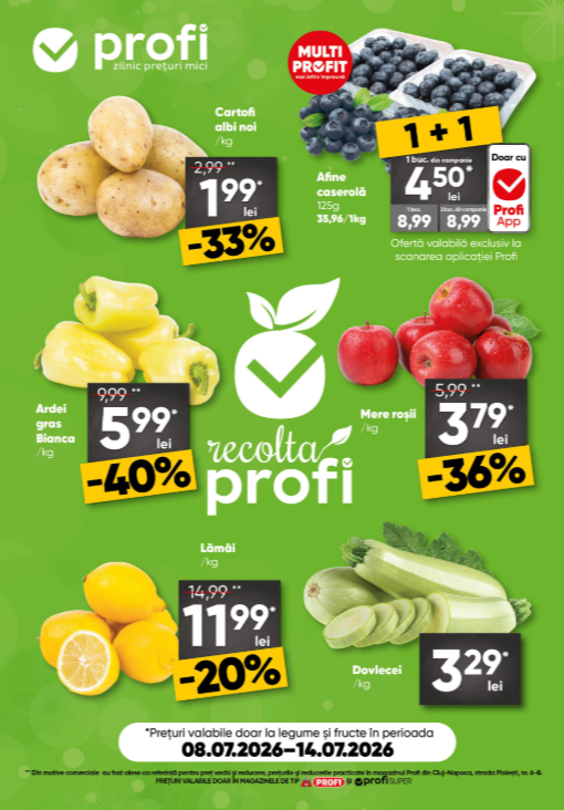 Brosura PROFI Super Fresh Magazine valabilă de la miercuri 08.07.2026 până la marți 14.07.2026