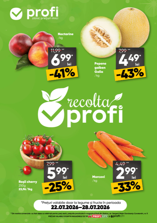 Brosura PROFI City Fresh Magazine valabilă de la miercuri 22.07.2026 până la marți 28.07.2026