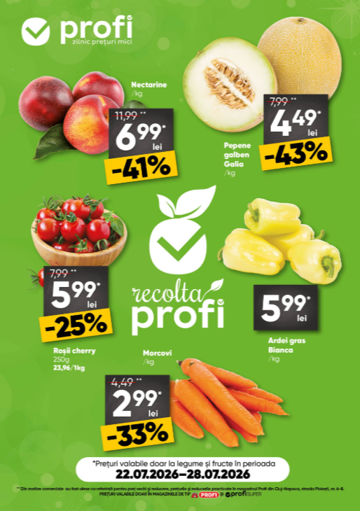 Brosura PROFI Super Fresh Magazine valabilă de la miercuri 22.07.2026 până la marți 28.07.2026
