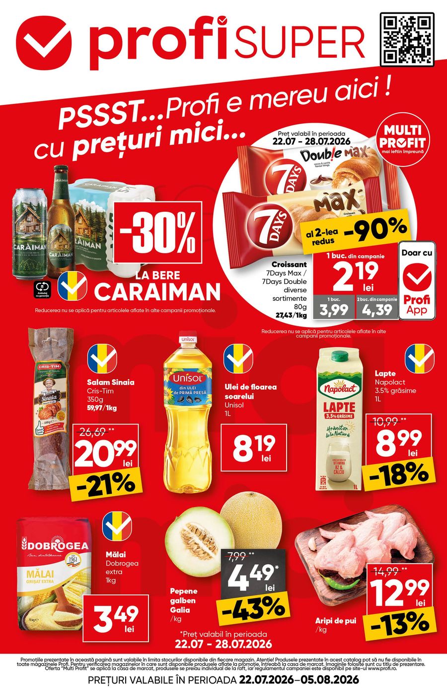 Brosura PROFI Super valabilă de la miercuri 22.07.2026 până la miercuri 05.08.2026