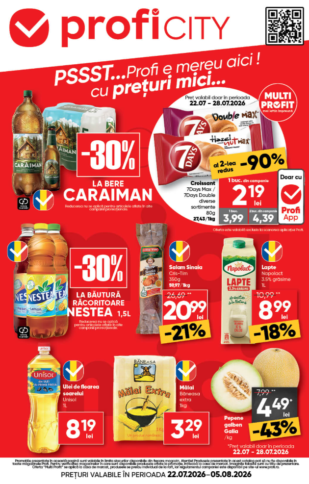 Brosura PROFI City valabilă de la miercuri 22.07.2026 până la miercuri 05.08.2026