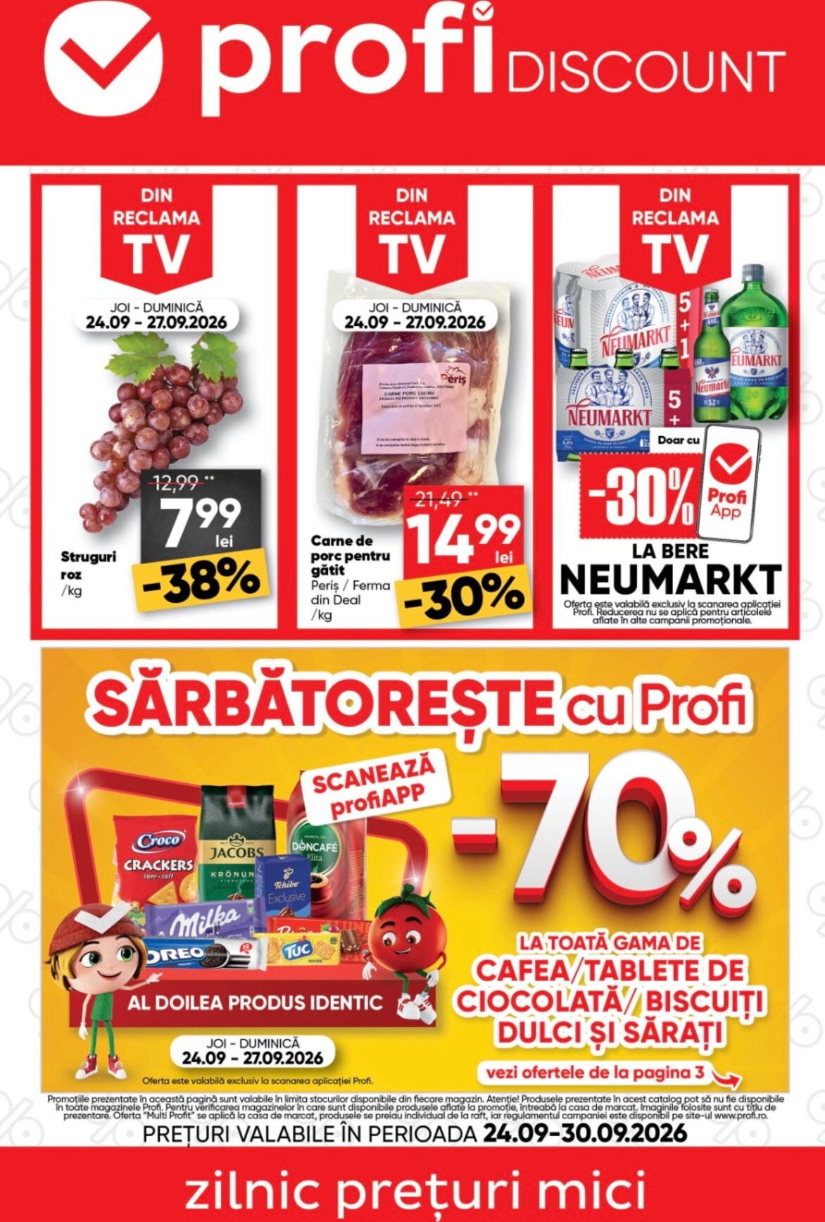 Brosura PROFI Discount valabilă de la joi 24.09.2026 până la miercuri 30.09.2026