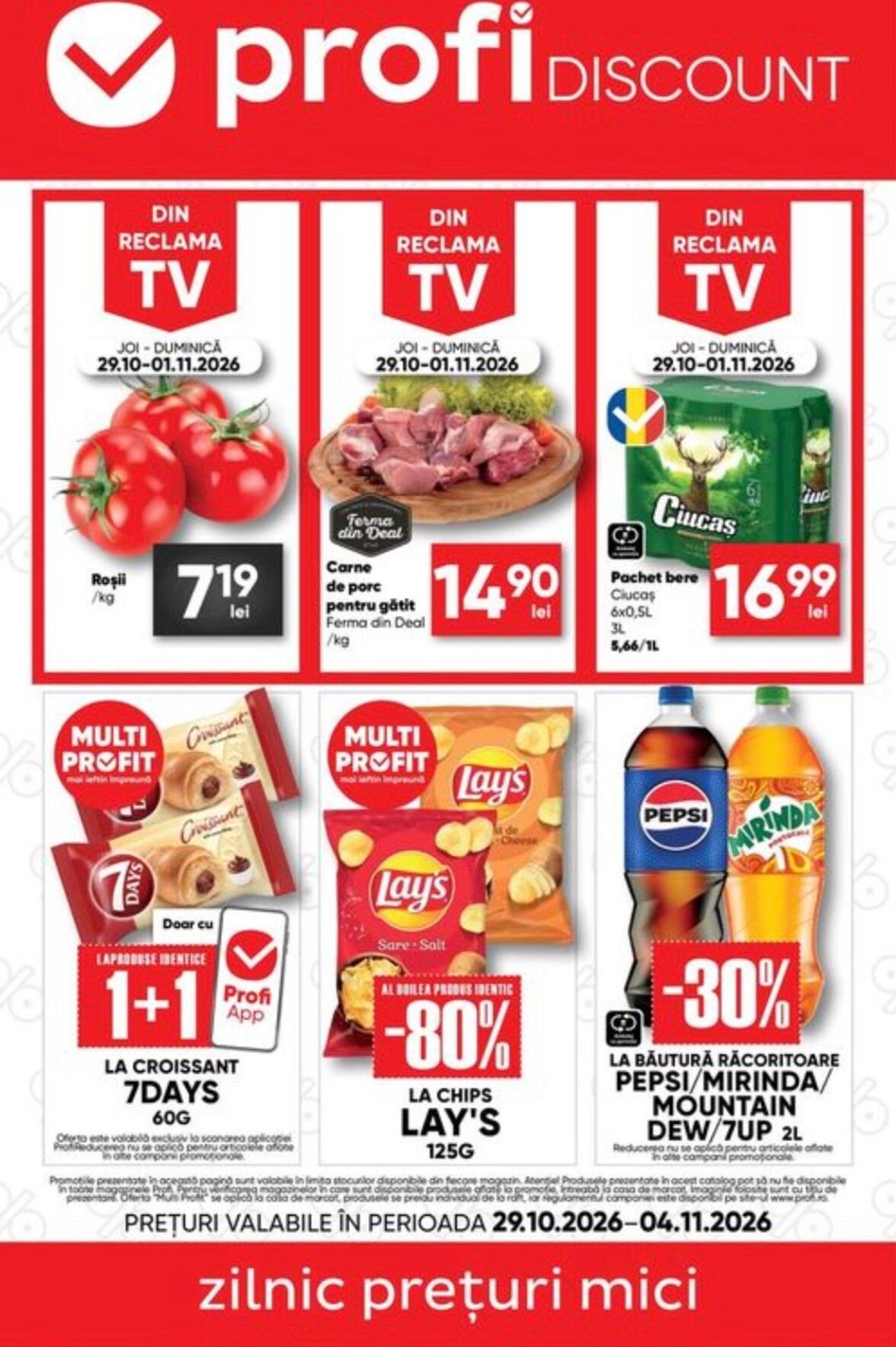 Brosura PROFI Discount valabilă de la joi 29.10.2026 până la miercuri 04.11.2026
