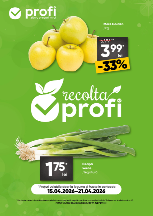 Brosura PROFI Go Fresh Magazine valabilă de la miercuri 15.04.2026 până la marți 21.04.2026