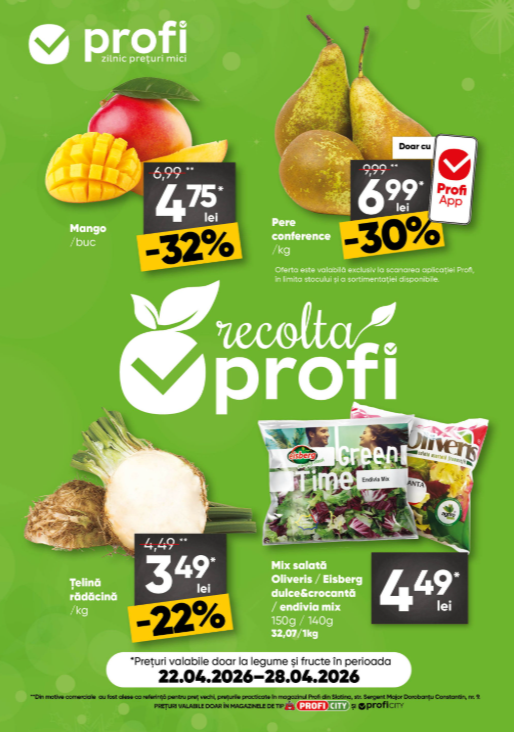 Brosura PROFI City Fresh Magazine valabilă de la miercuri 22.04.2026 până la marți 28.04.2026