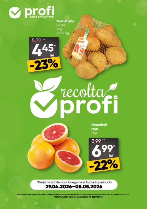 Brosura PROFI Go Fresh Magazine valabilă de la miercuri 29.04.2026 până la marți 05.05.2026
