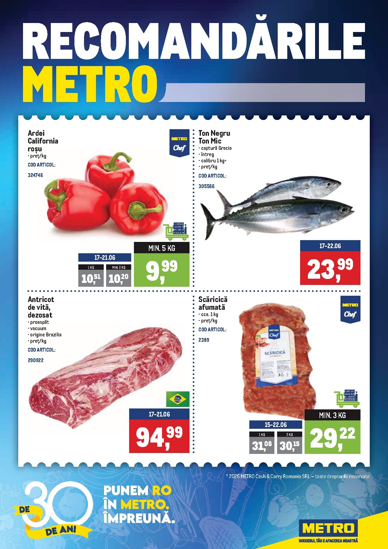Brosura Metro - Recomandari valabilă de la luni 15.06.2026 până la duminică 21.06.2026