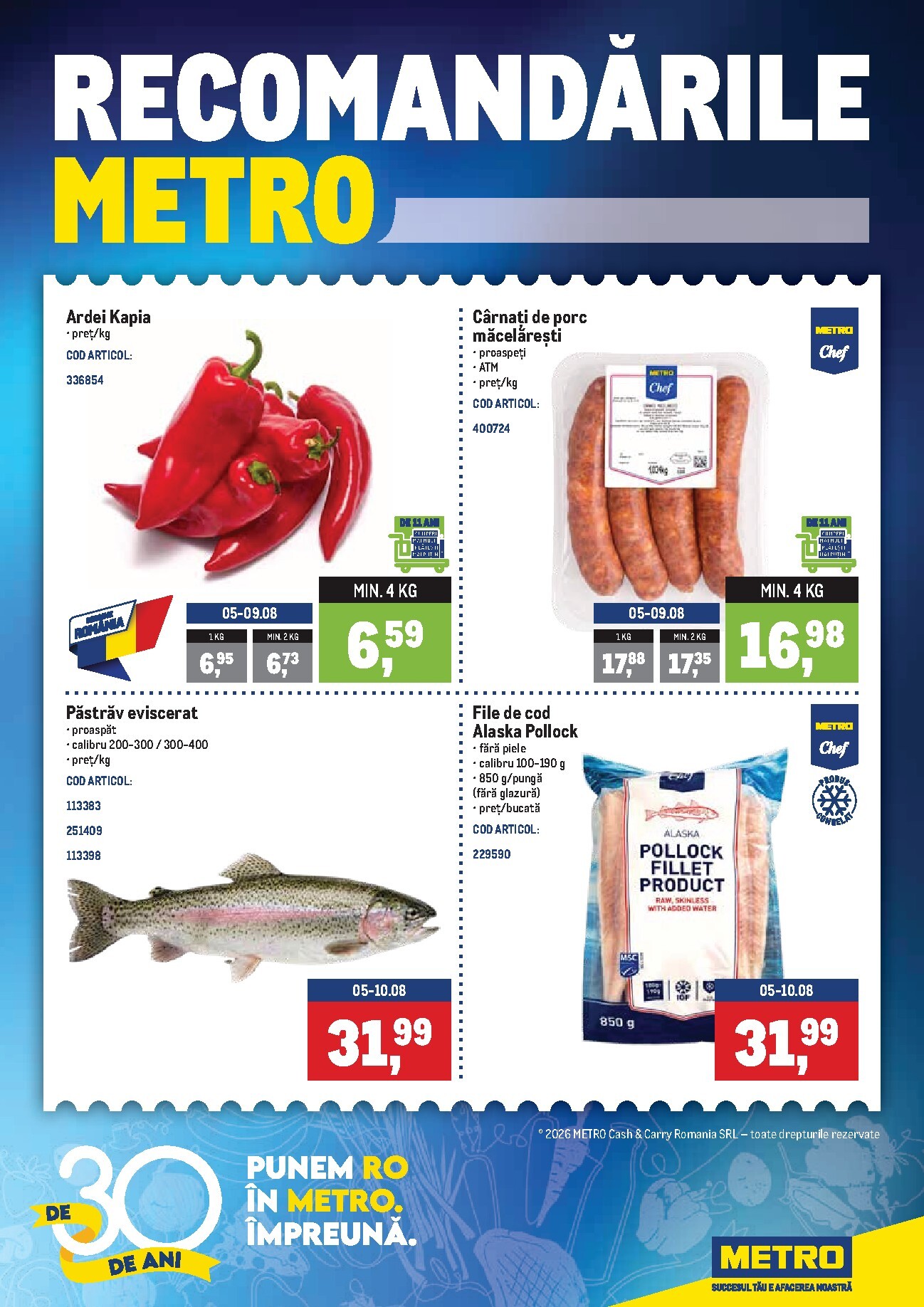 Brosura Metro valabilă de la sâmbătă 01.08.2026 până la luni 10.08.2026