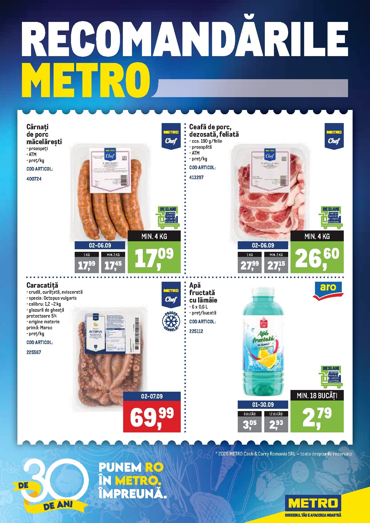 Brosura Metro - Recomandari valabilă de la luni 31.08.2026 până la duminică 06.09.2026