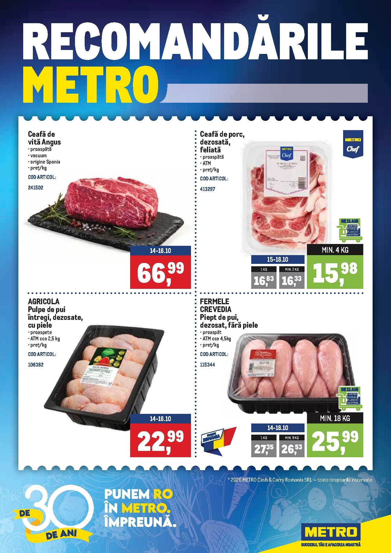 Brosura Metro - Recomandari valabilă de la luni 12.10.2026 până la duminică 18.10.2026
