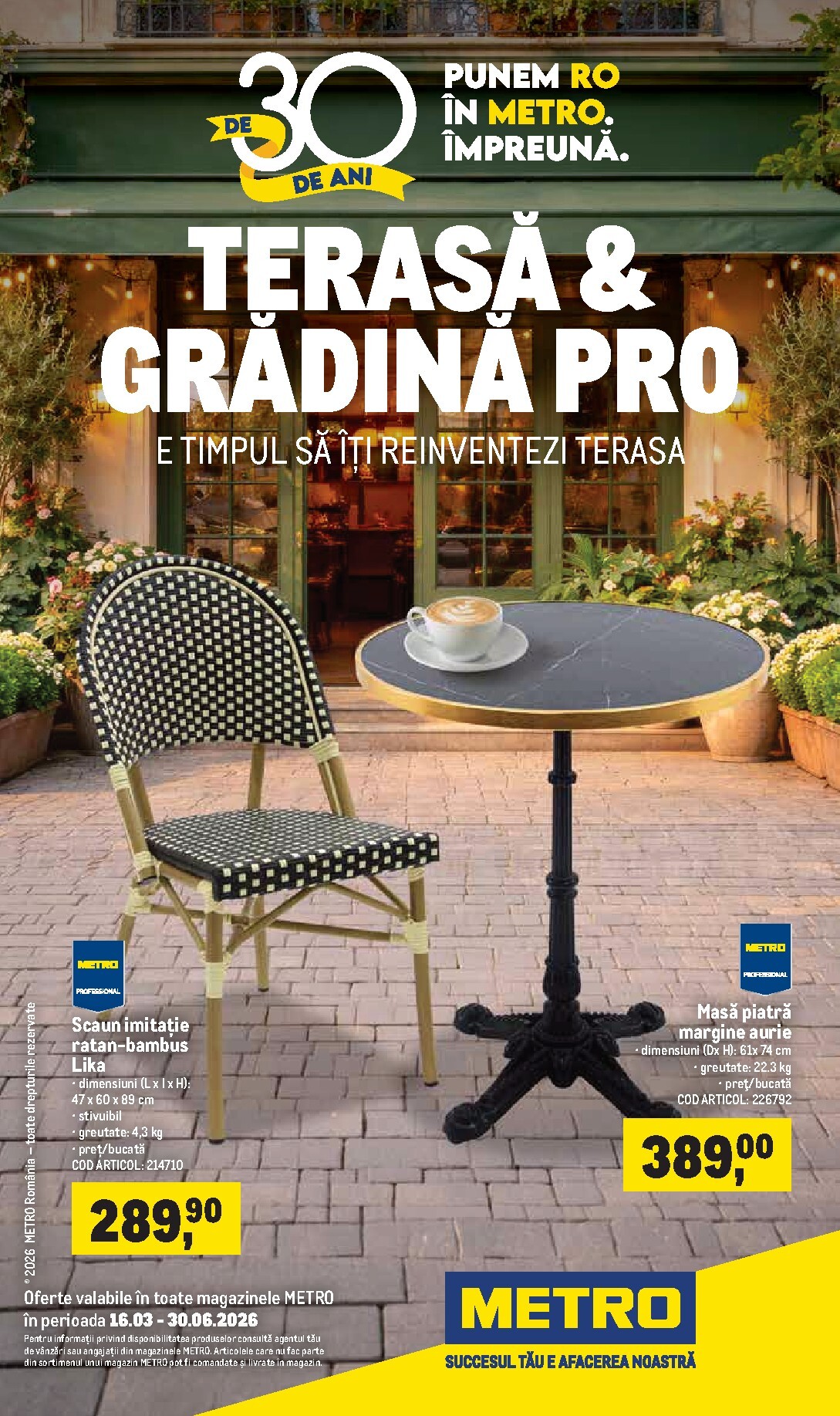 Catalog Metro - Catalog Terasă și grădină PRO online – oferte valabile din 16.03.2026