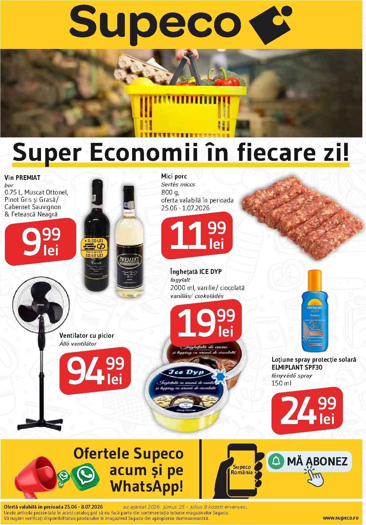 Pliantele viitoare Supeco - Bilingv valabil de la joi 25.06.2026 până la miercuri 08.07.2026