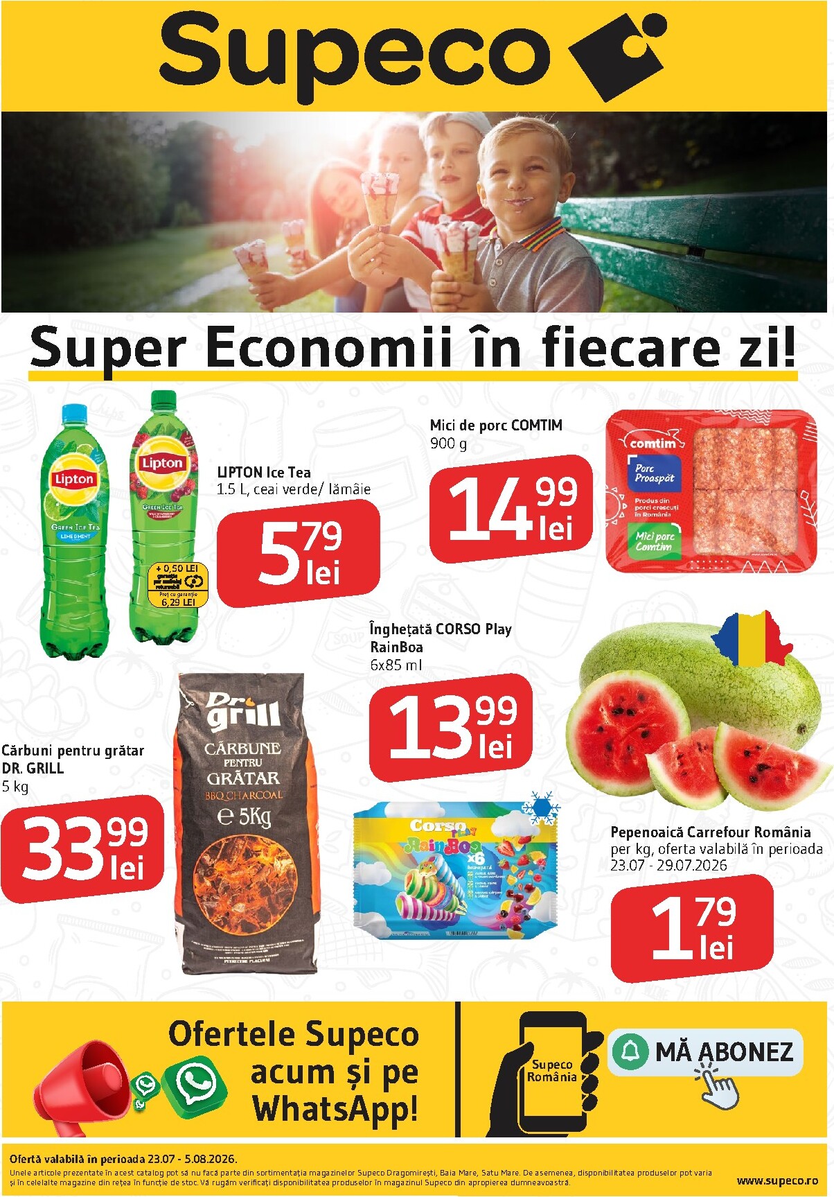 Pliantele viitoare Supeco - Catalog 15 valabil de la joi 23.07.2026 până la miercuri 29.07.2026