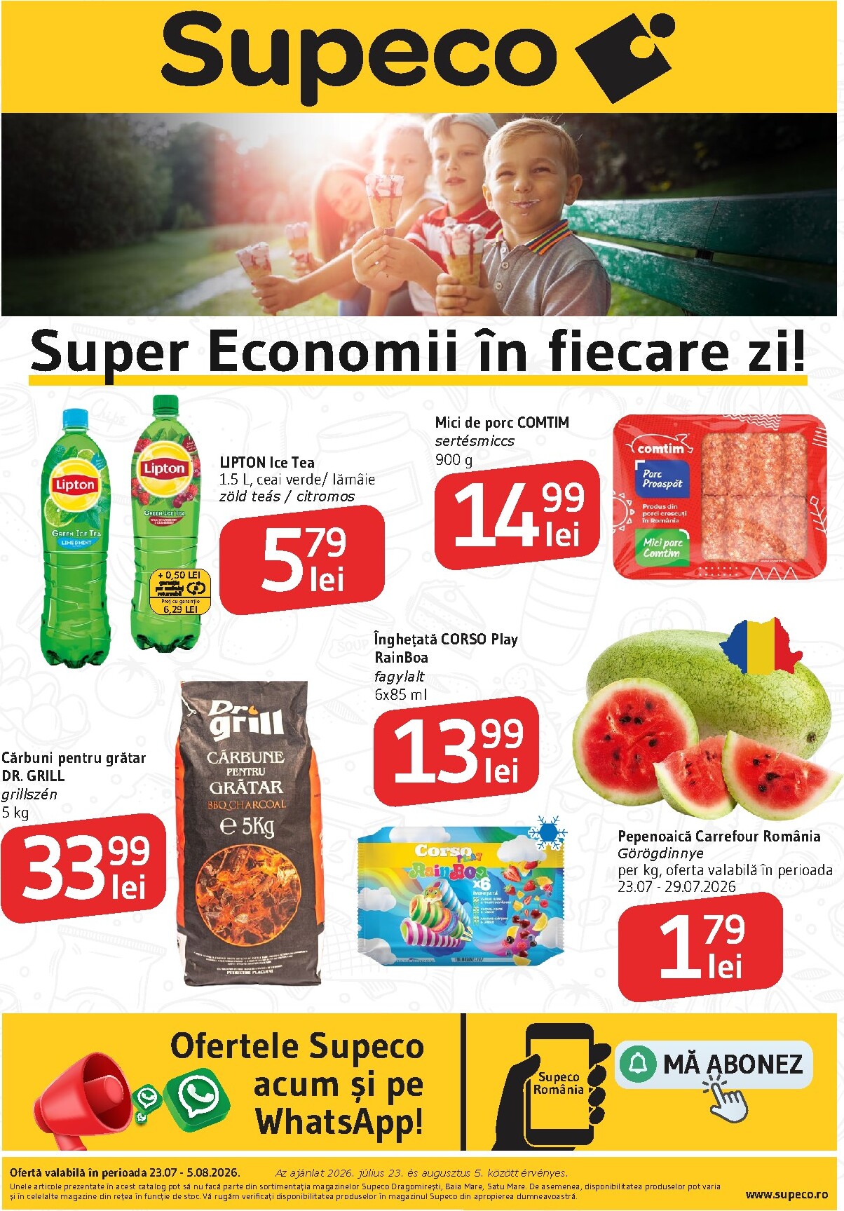Pliantele viitoare Supeco - Bilingv valabil de la joi 23.07.2026 până la miercuri 05.08.2026