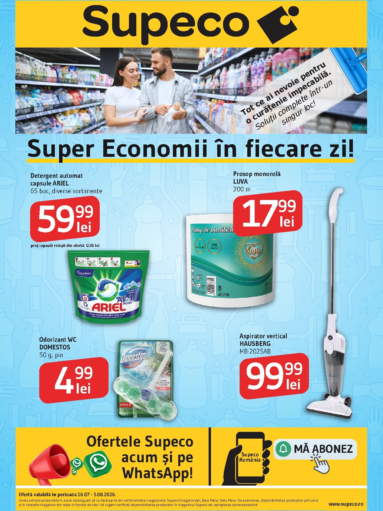Brosura Supeco - Curatenie valabilă de la joi 16.07.2026 până la miercuri 05.08.2026