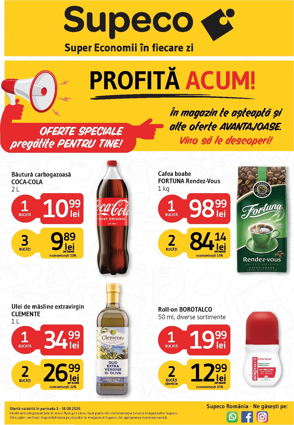 Brosura Supeco - Profită Acum valabilă de la sâmbătă 01.08.2026 până la luni 31.08.2026