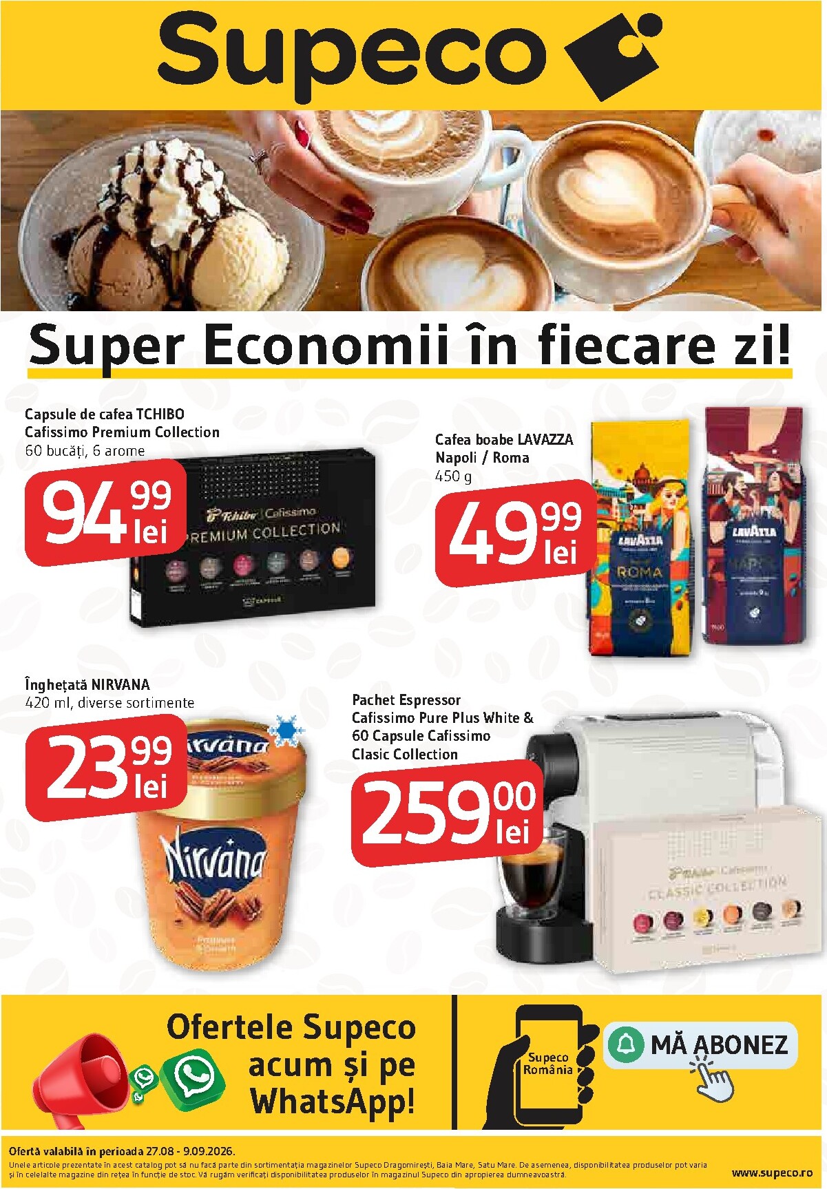 Pliantele viitoare Supeco - Catalog Cafea & Inghetata valabil de la joi 27.08.2026 până la miercuri 09.09.2026