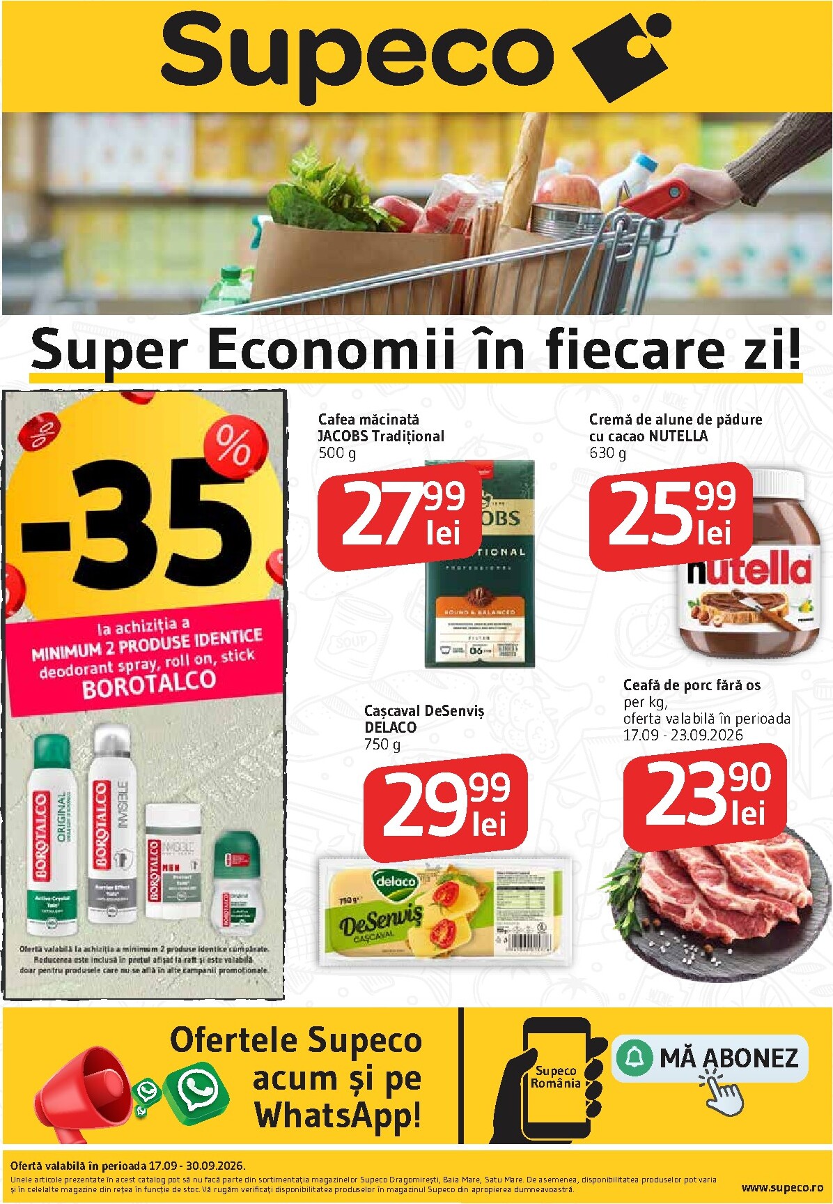 Pliantele viitoare Supeco valabil de la joi 17.09.2026 până la miercuri 30.09.2026