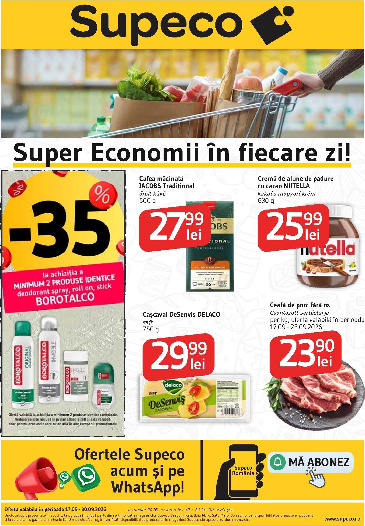 Pliantele viitoare Supeco - Bilingv valabil de la joi 17.09.2026 până la miercuri 30.09.2026