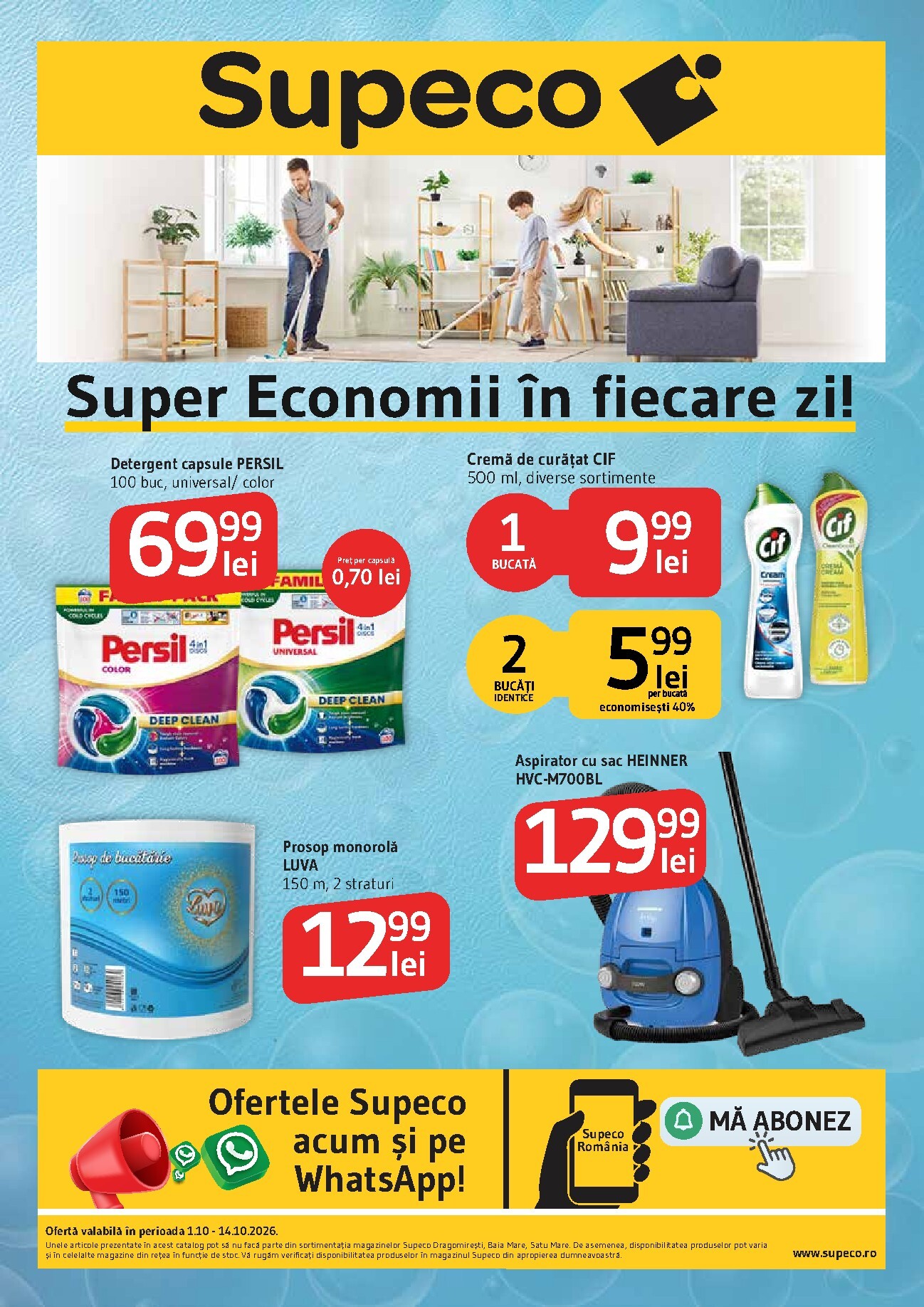 Pliantele viitoare Supeco - Curatenie valabil de la joi 01.10.2026 până la miercuri 14.10.2026