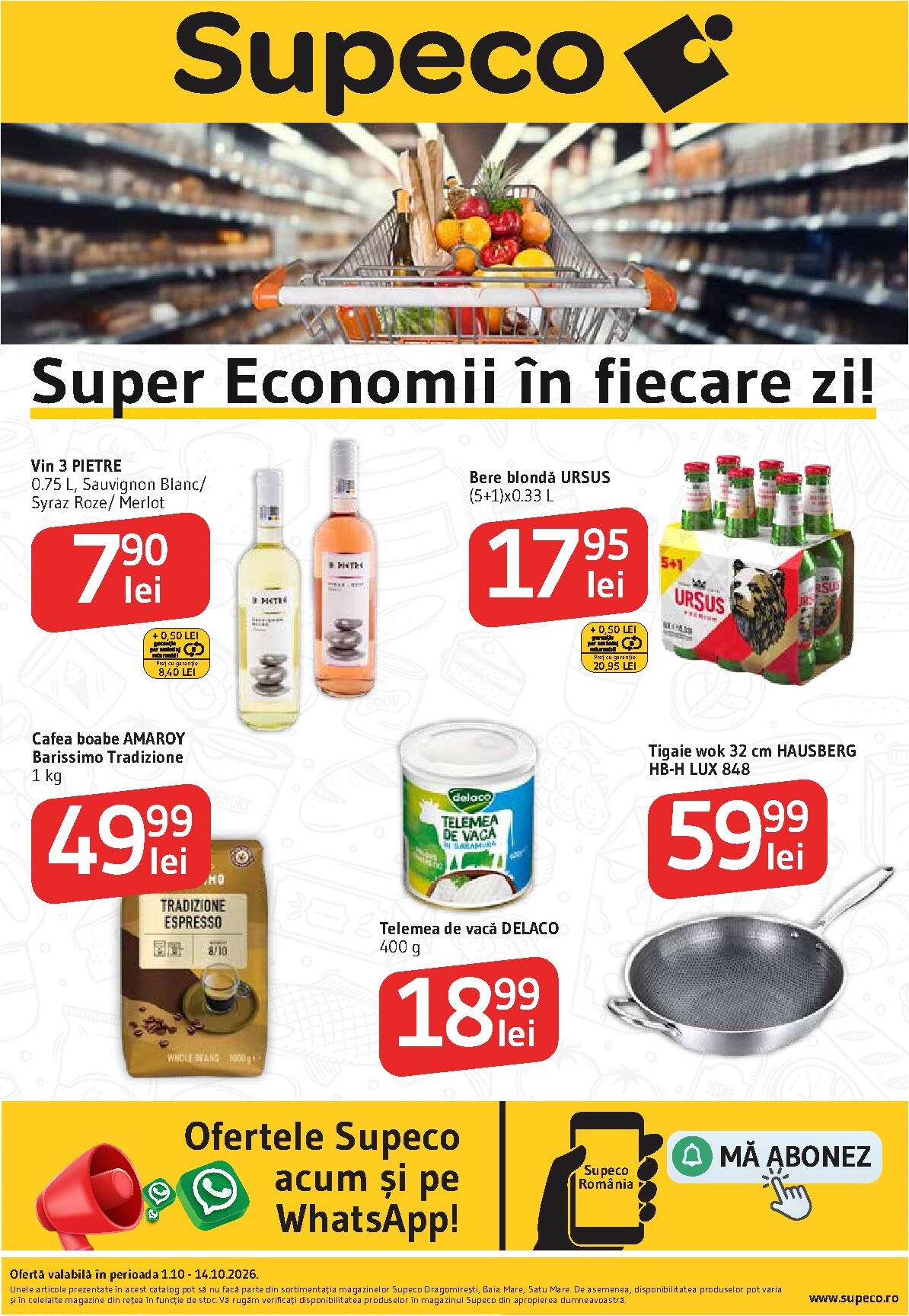 Pliantele viitoare Supeco valabil de la joi 01.10.2026 până la miercuri 14.10.2026
