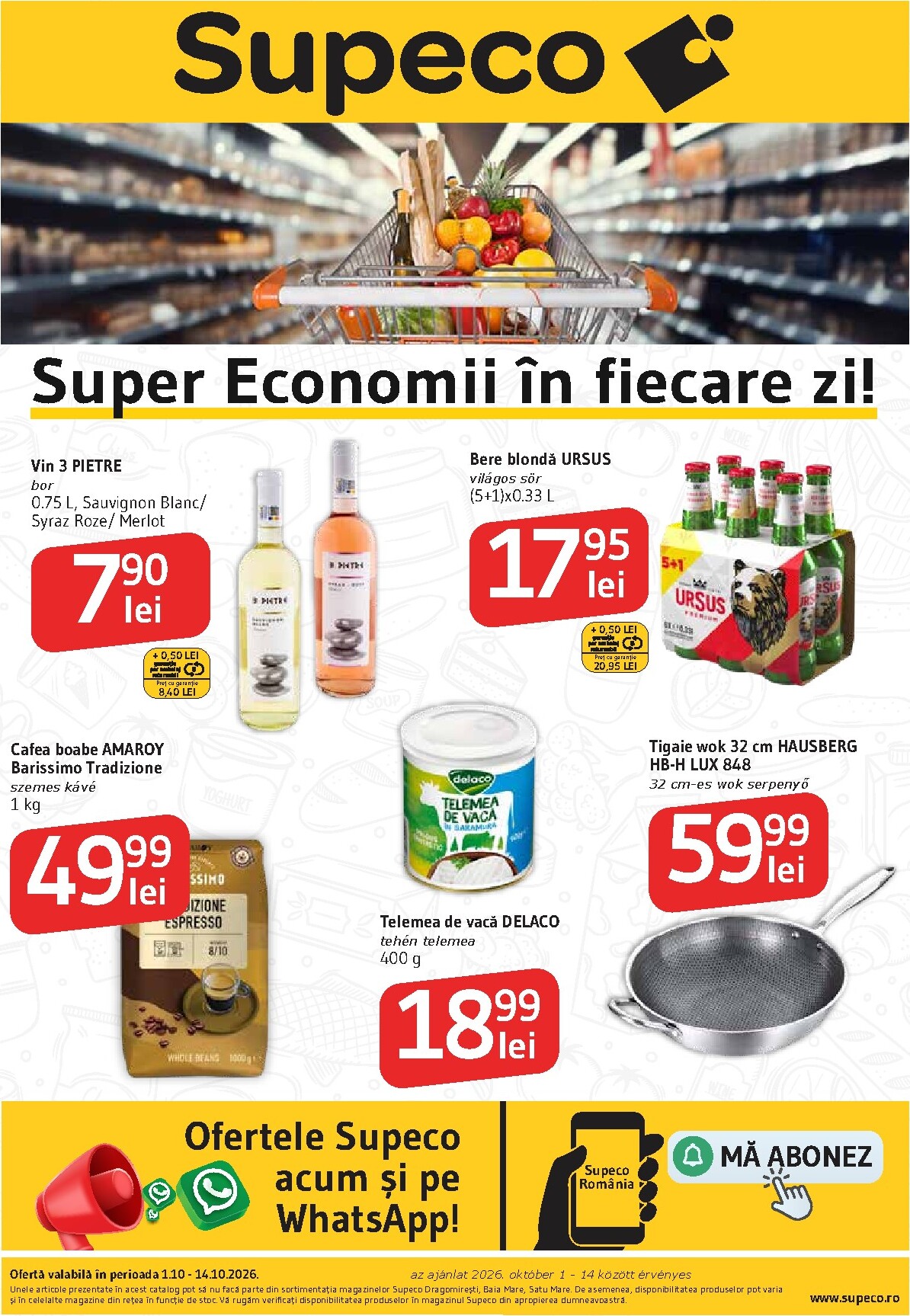 Pliantele viitoare Supeco - Bilingv valabil de la joi 01.10.2026 până la miercuri 14.10.2026
