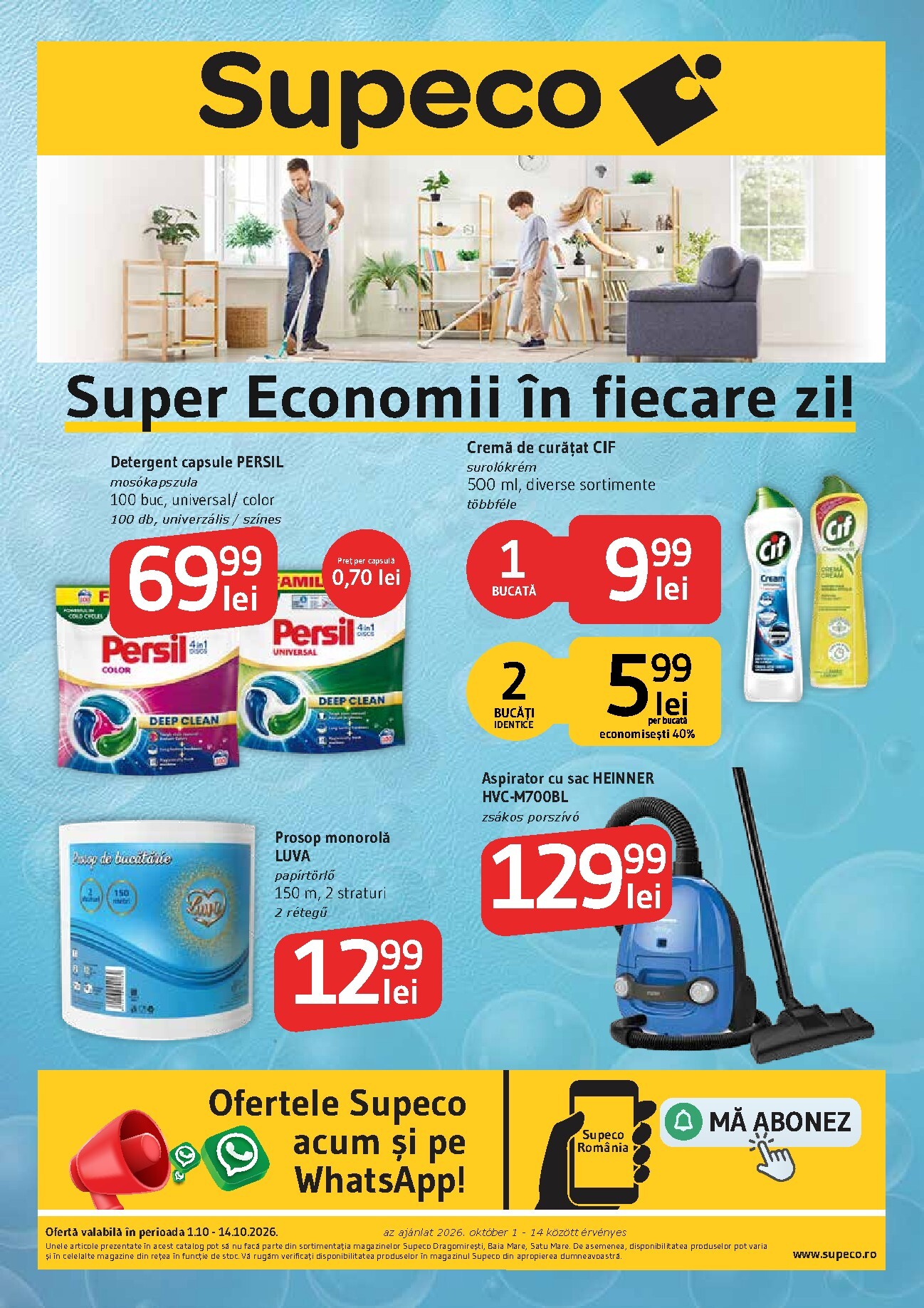 Pliantele viitoare Supeco - Curatenie Bilingv valabil de la joi 01.10.2026 până la miercuri 14.10.2026